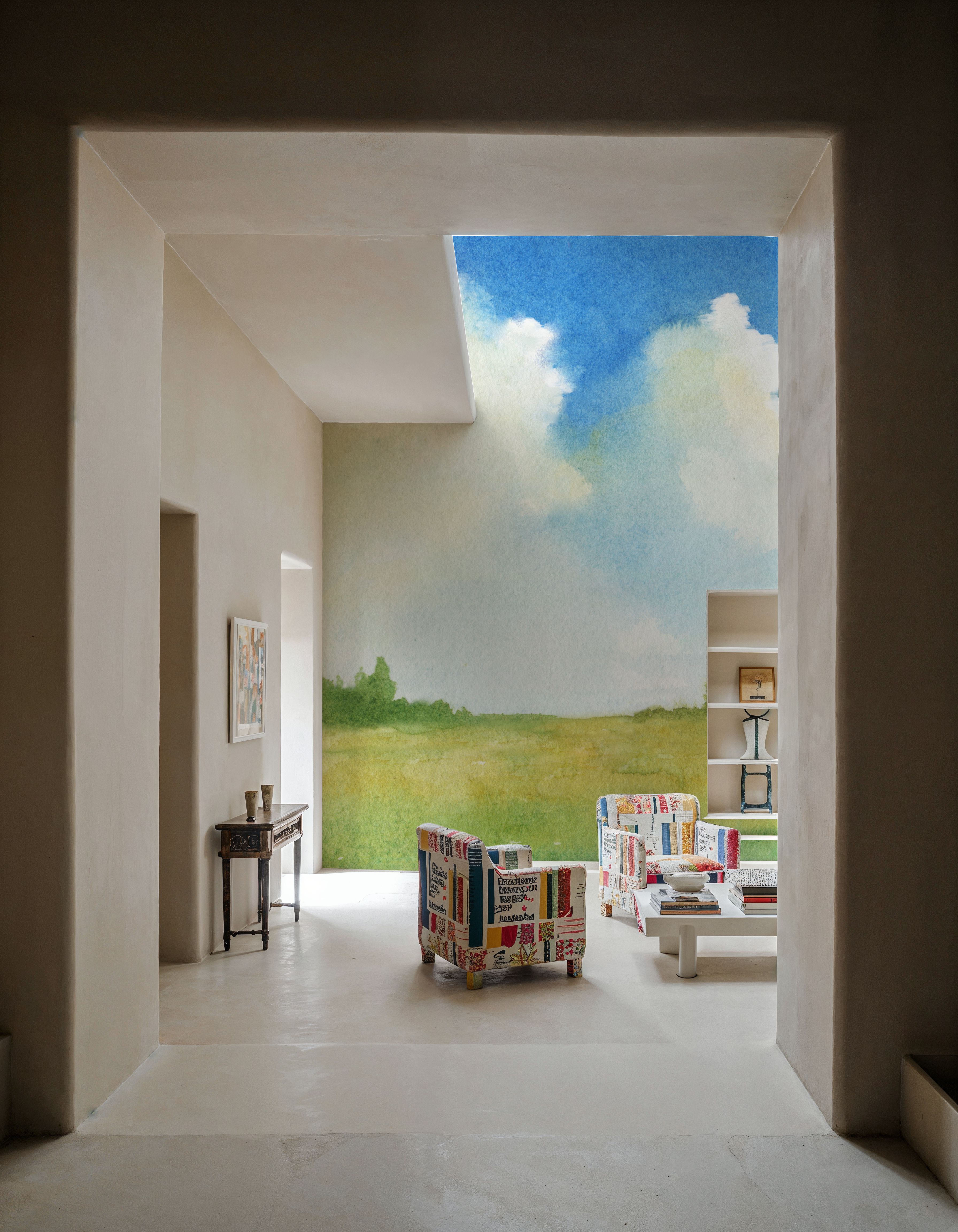 Cloudy Landscape Painting