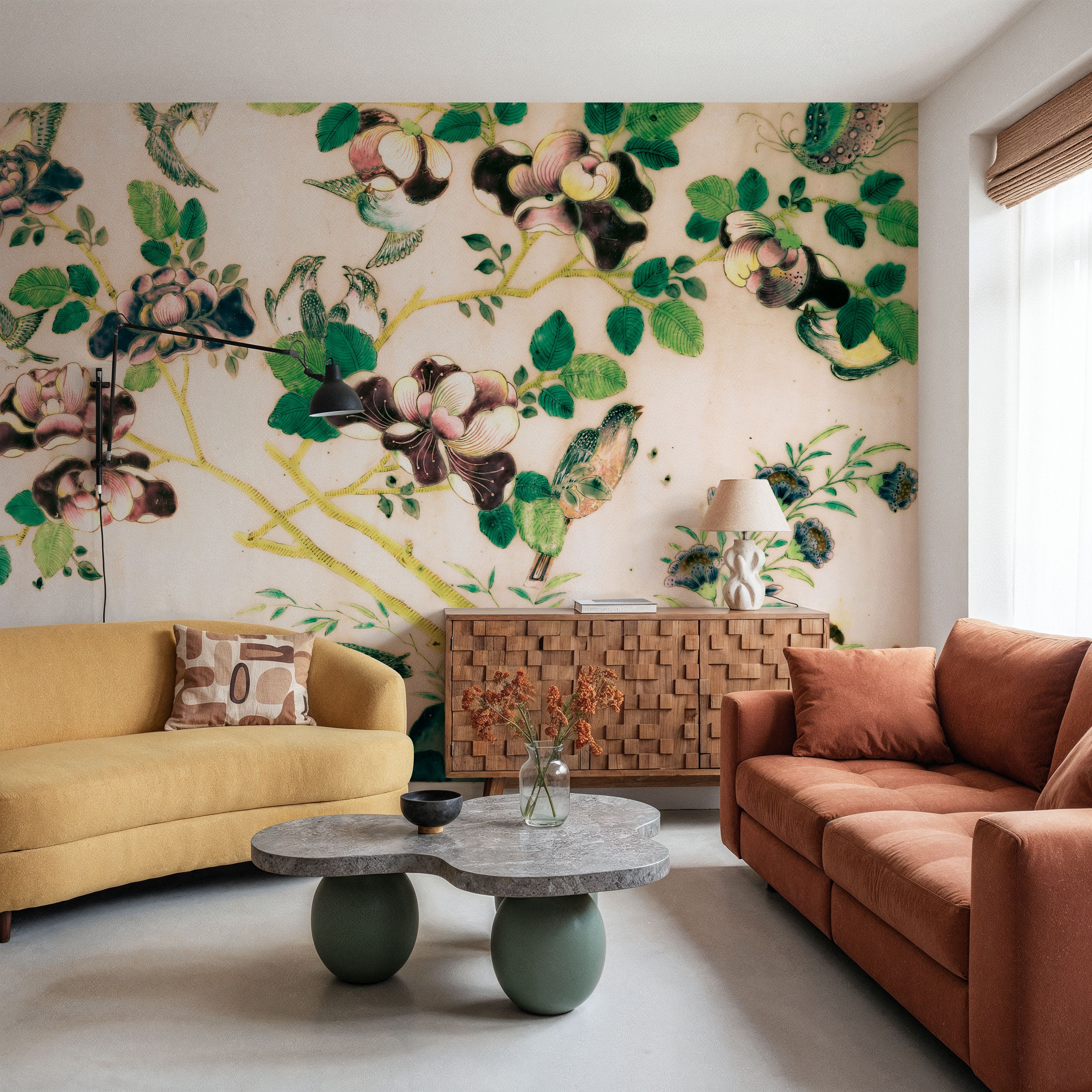 Antique Birds and Foliage