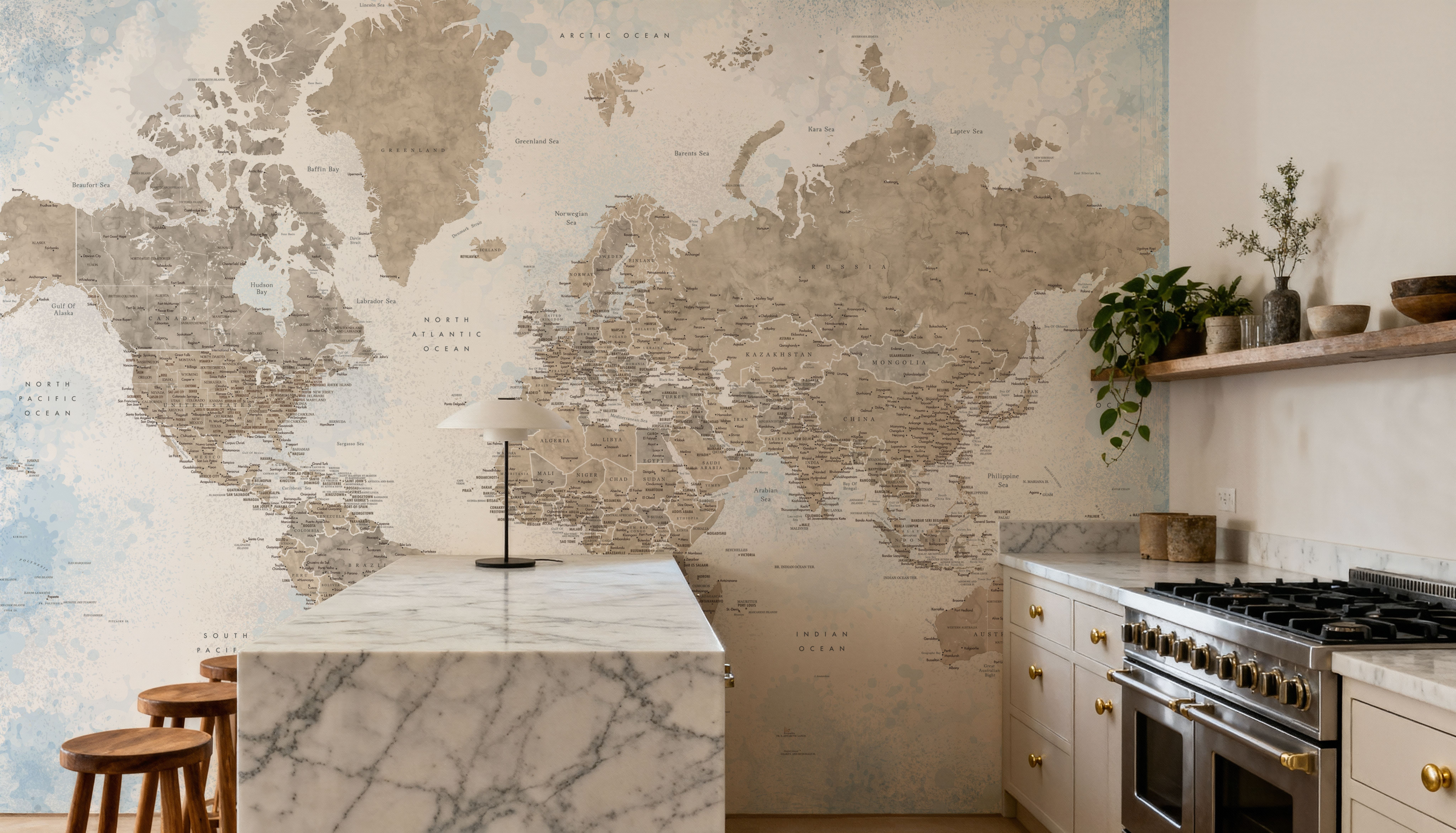 World Map Cities - Ghada