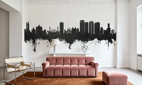 Birmingham Alabama Skyline Black & White