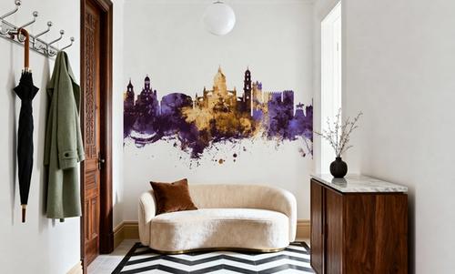 Jerez Spain Skyline Purple & Gold