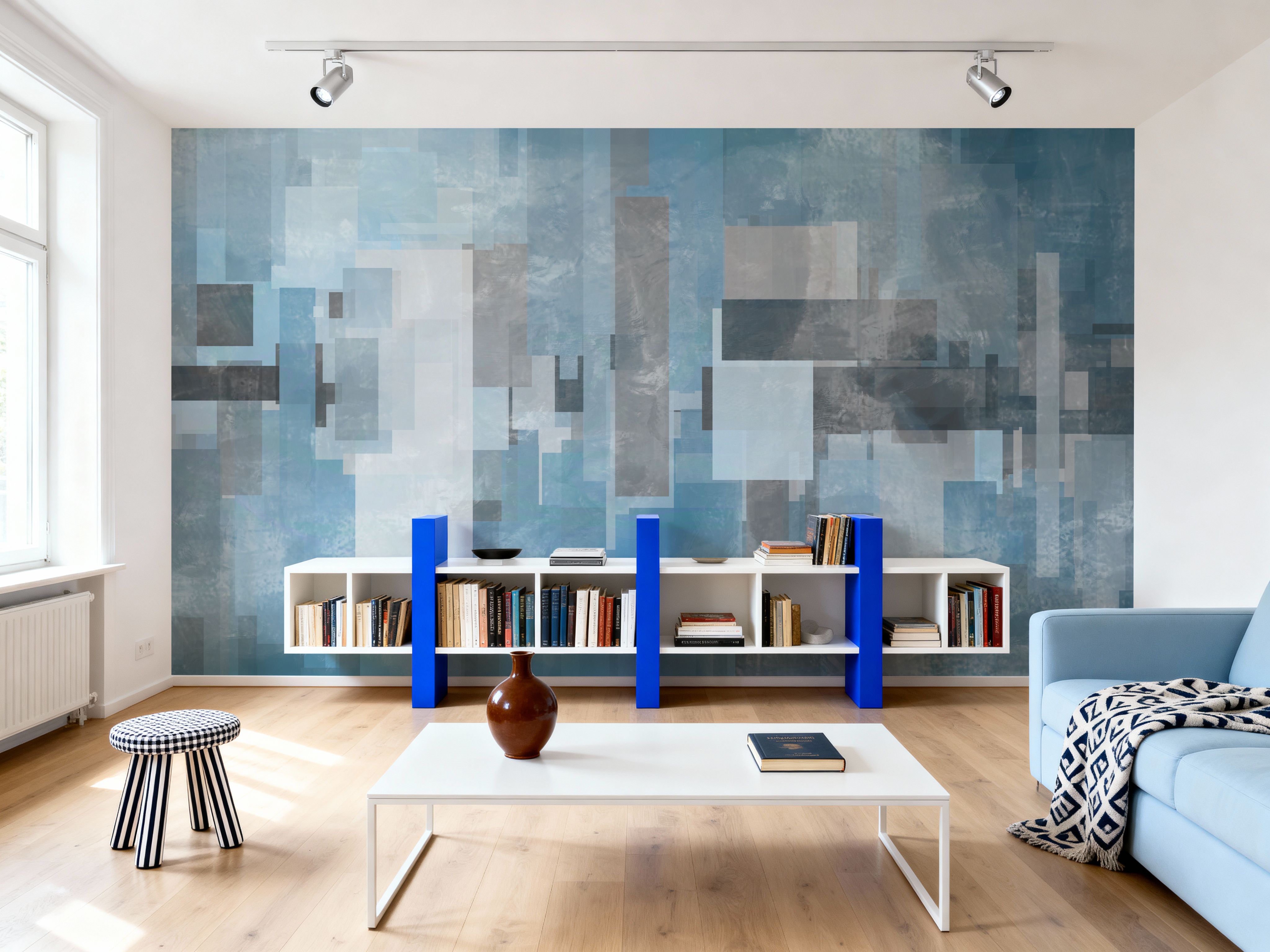Geometric Abstract Blue