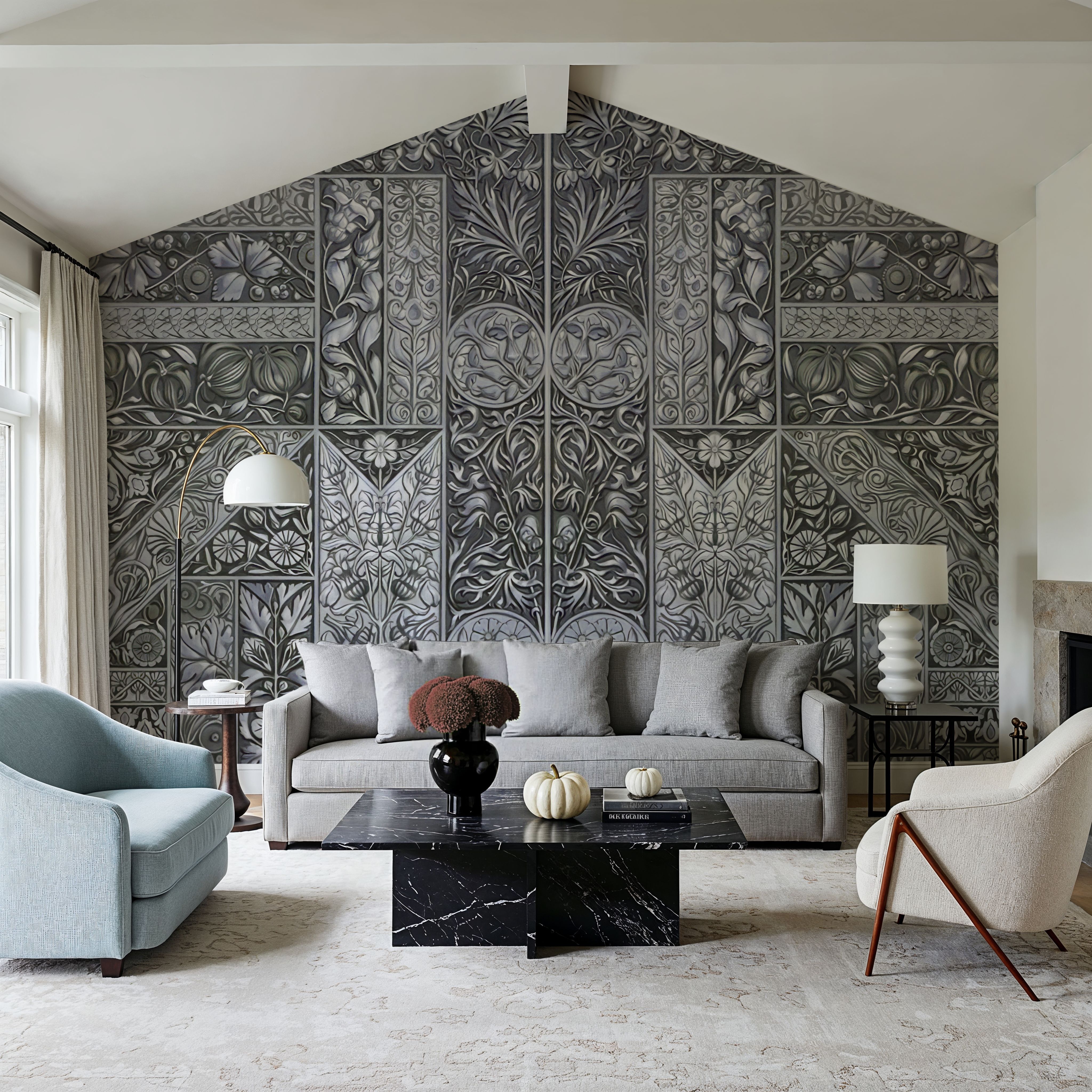 Flower Collection, Green & Blue