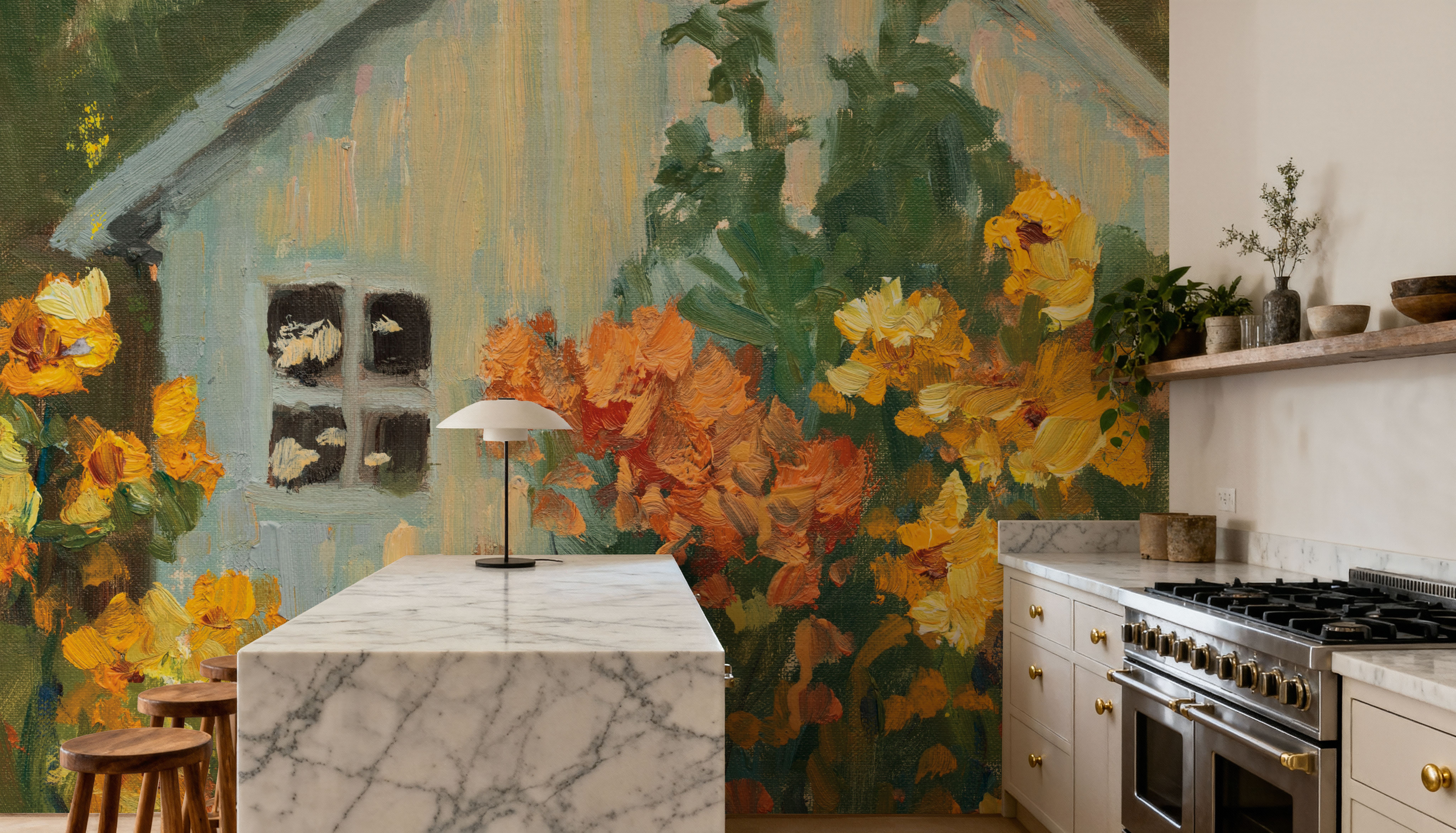 Painterly Garden View