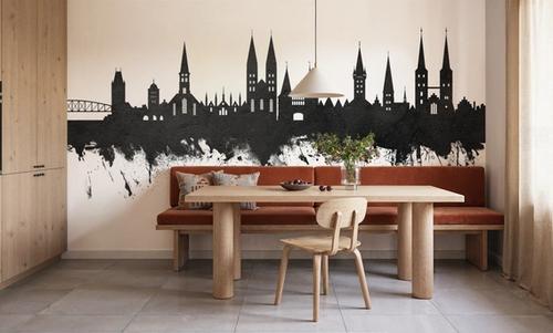 Lubeck Germany Skyline Black & White