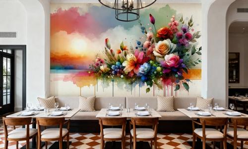 Watercolor Modern Artistic Garden