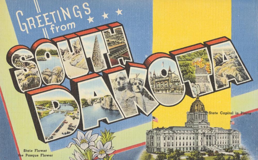 Greetings from South Dakota - Screenprint Postcard