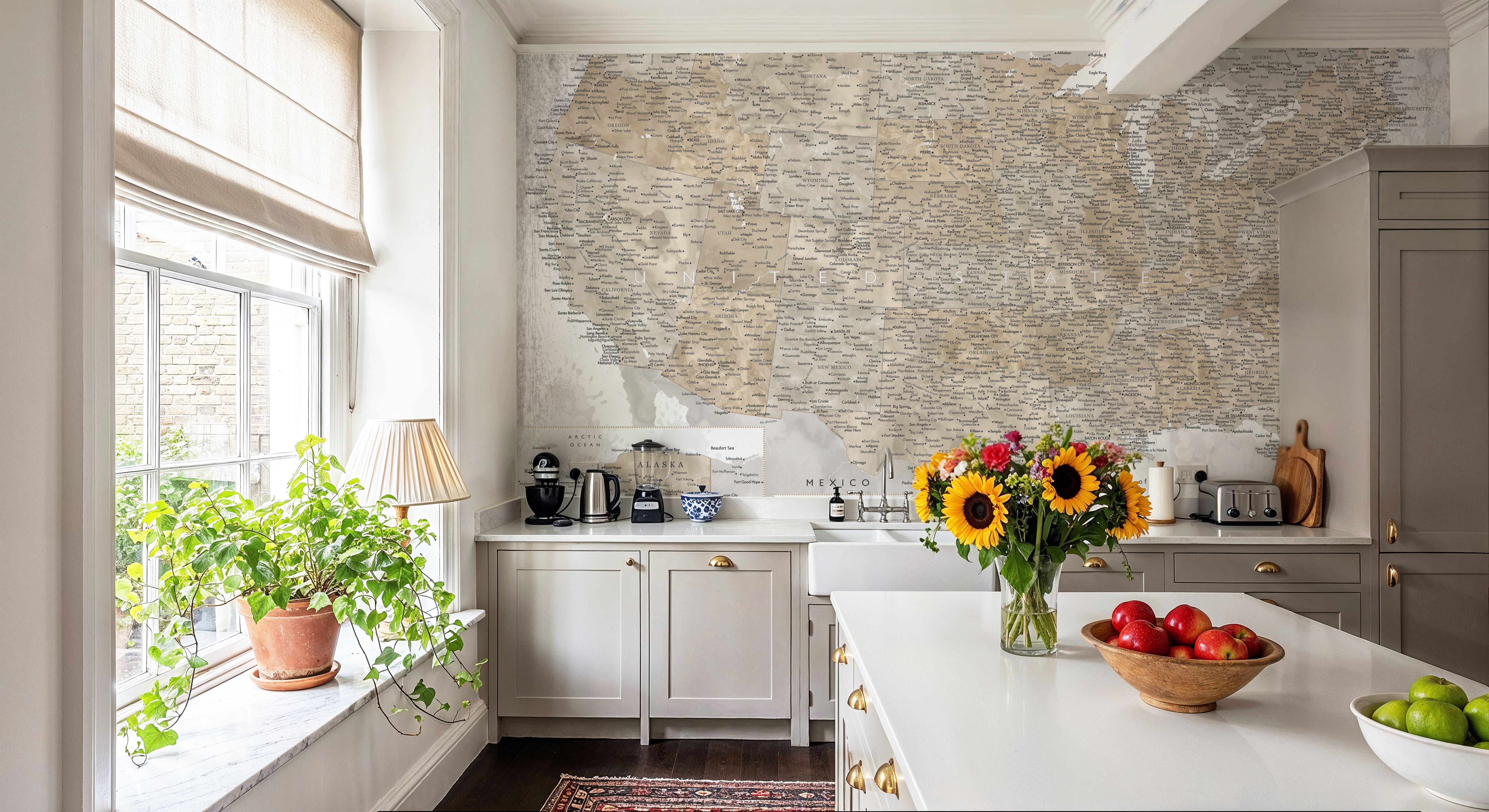 US Map Detailed - Kacia, Wallpaper