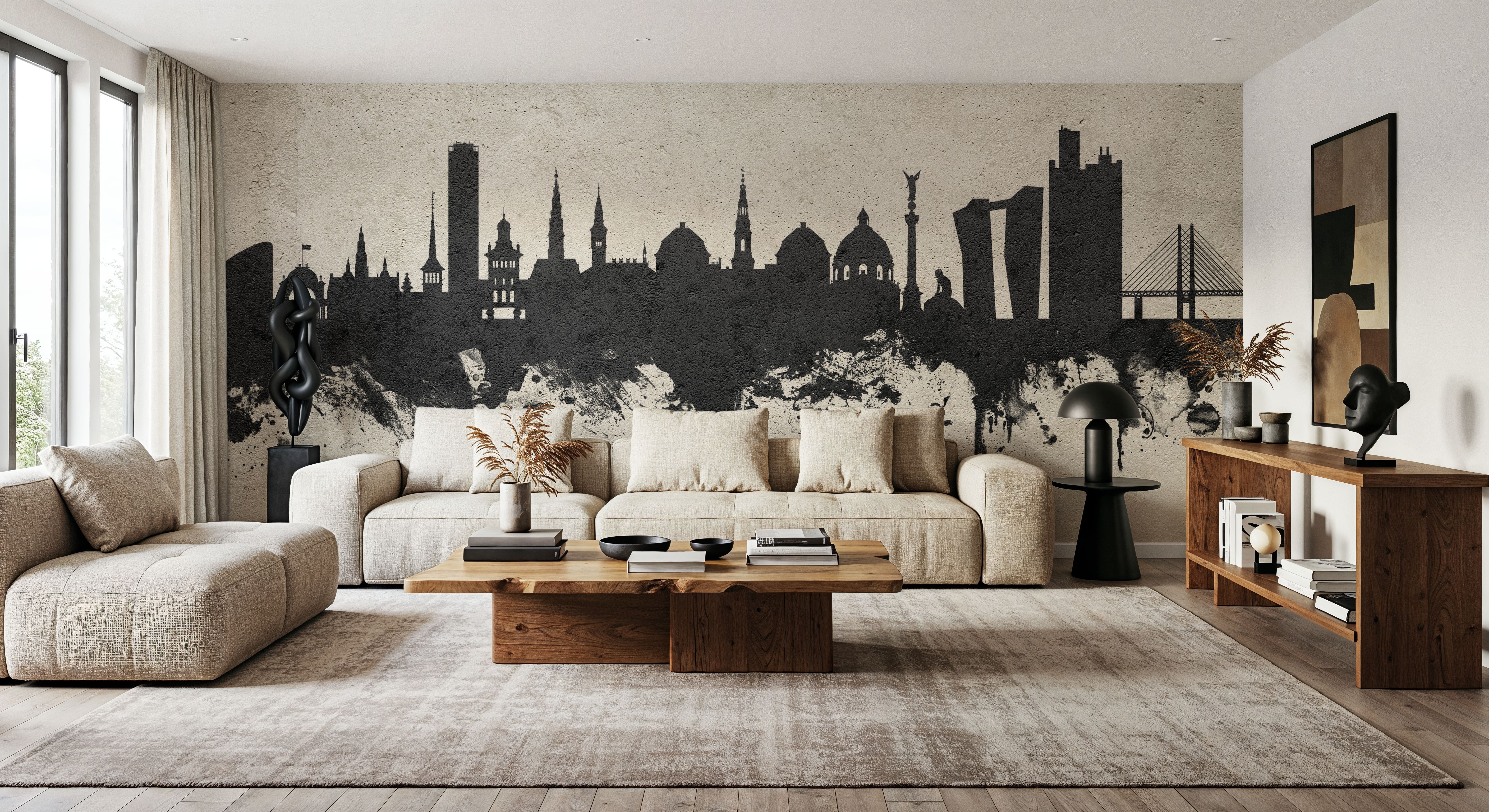 Copenhagen Skyline Concrete, Wallpaper