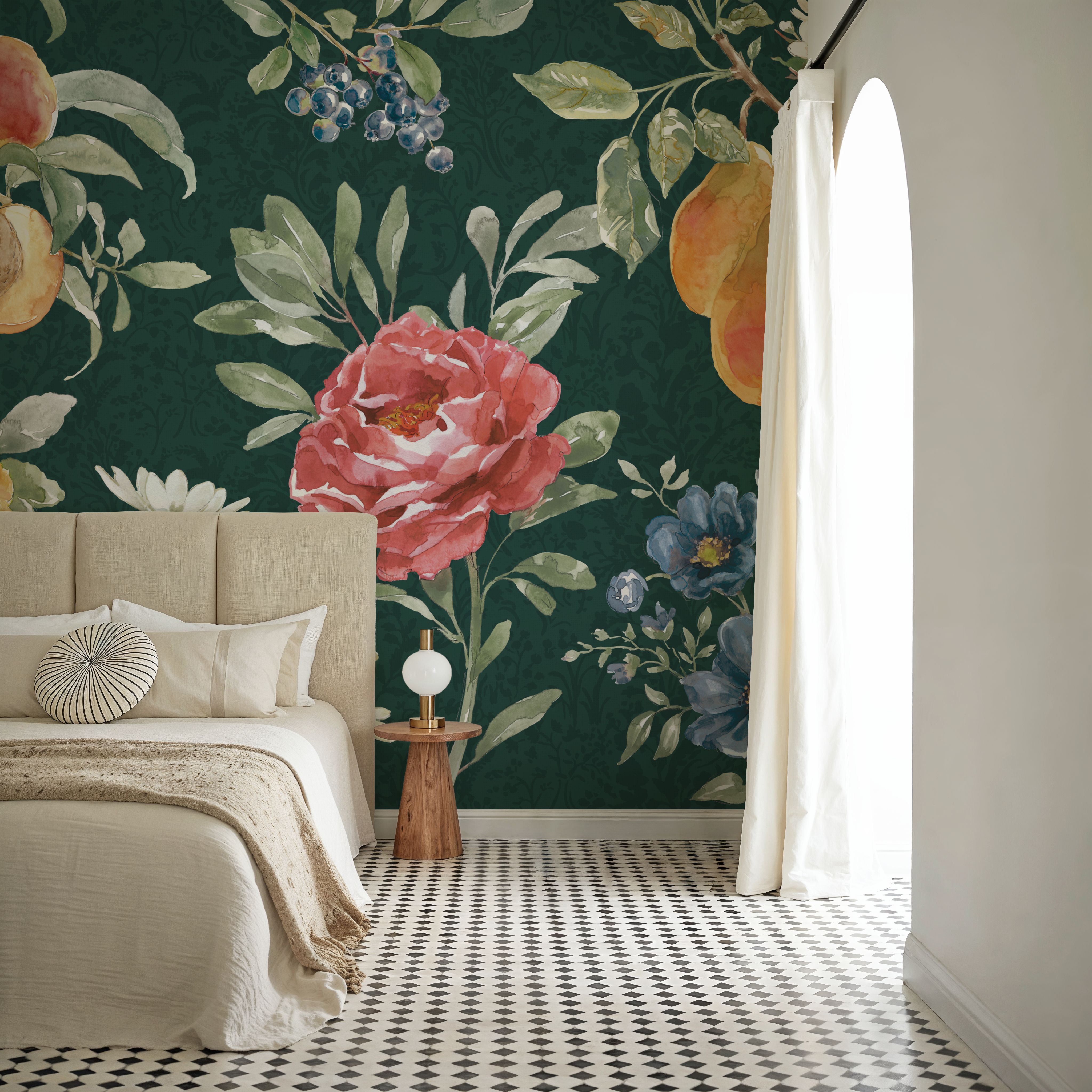 Floral Solitude Green