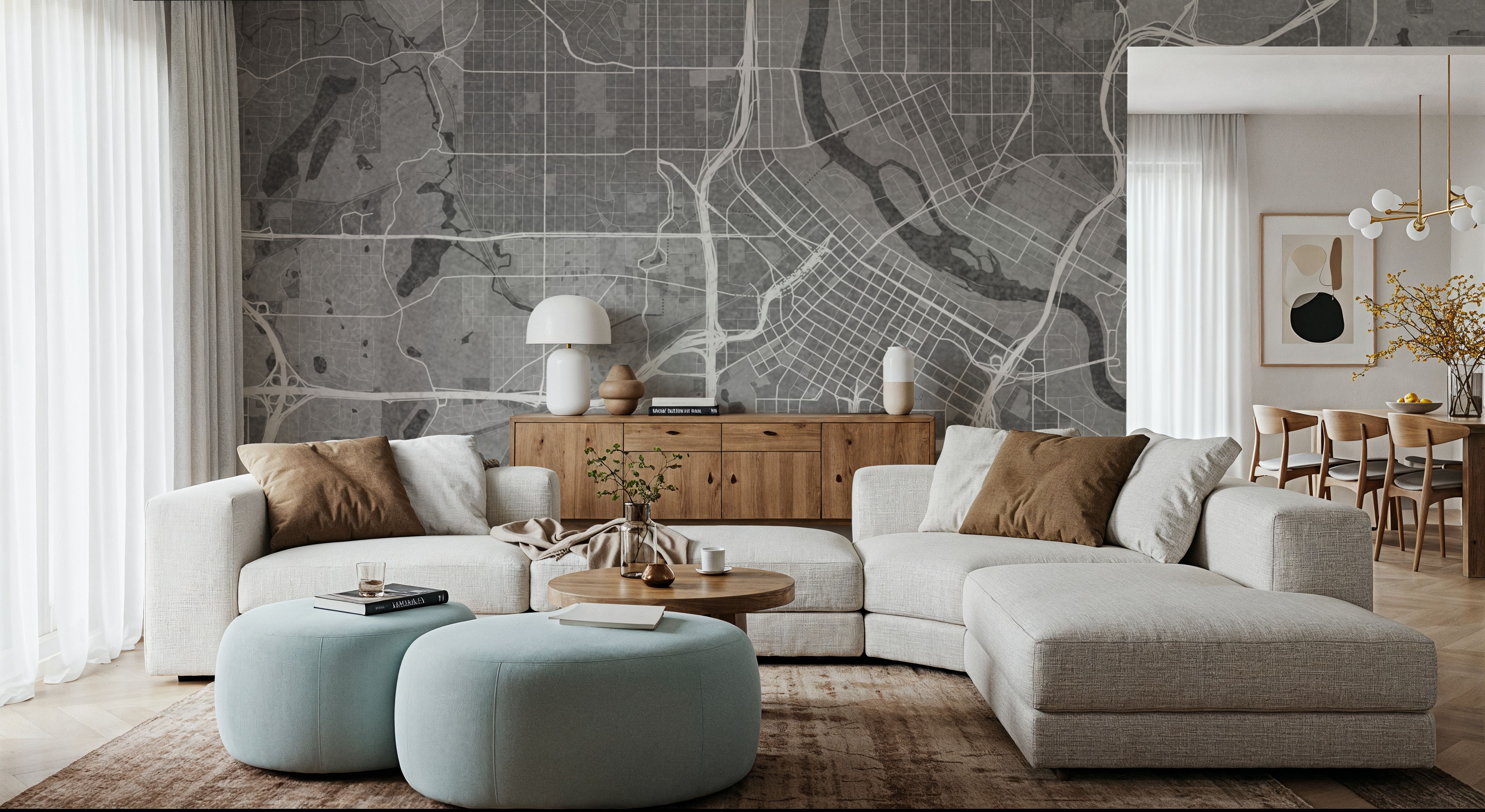Minneapolis Grey, Behang