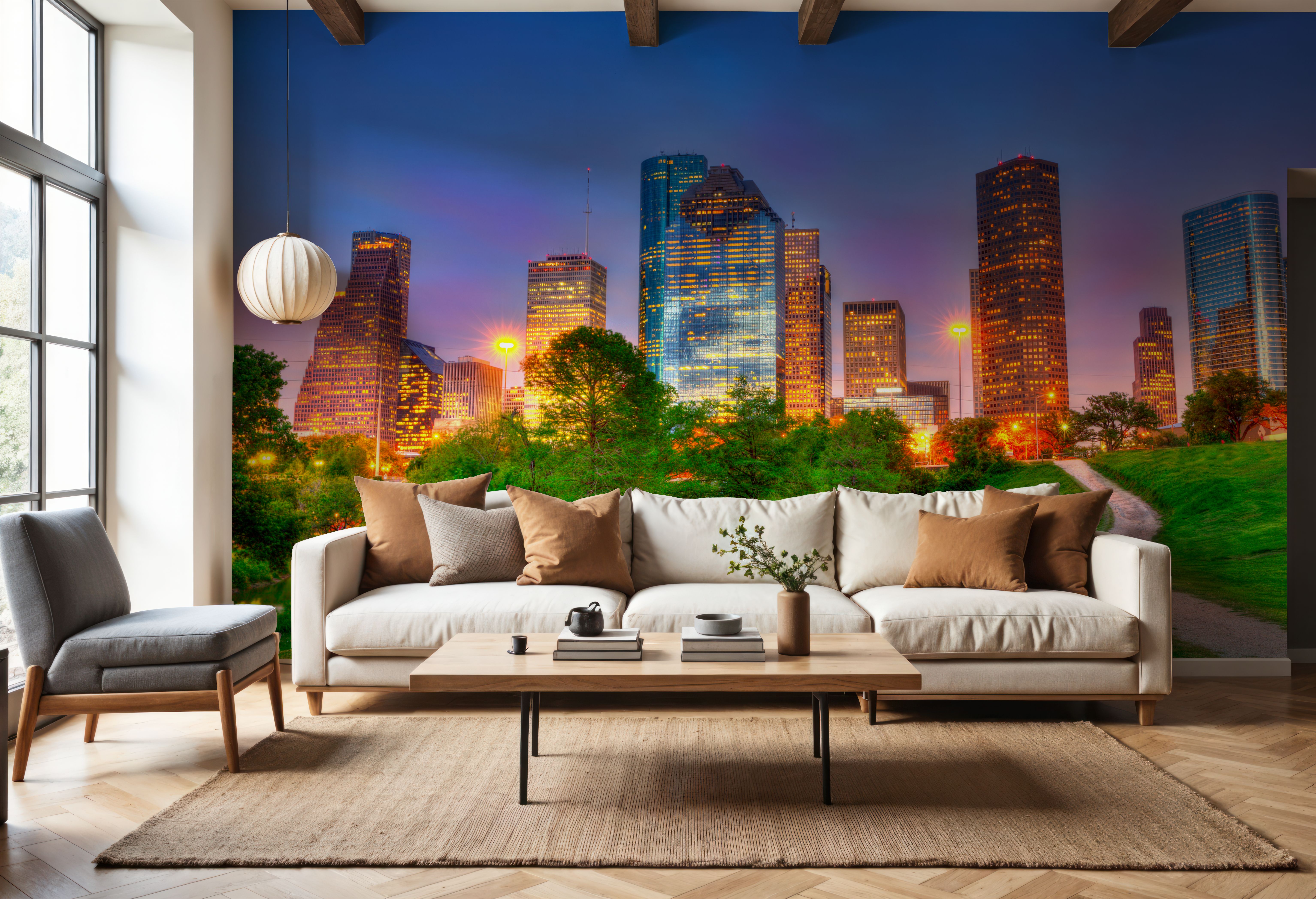 Lush Houston Sunset, Papier peint