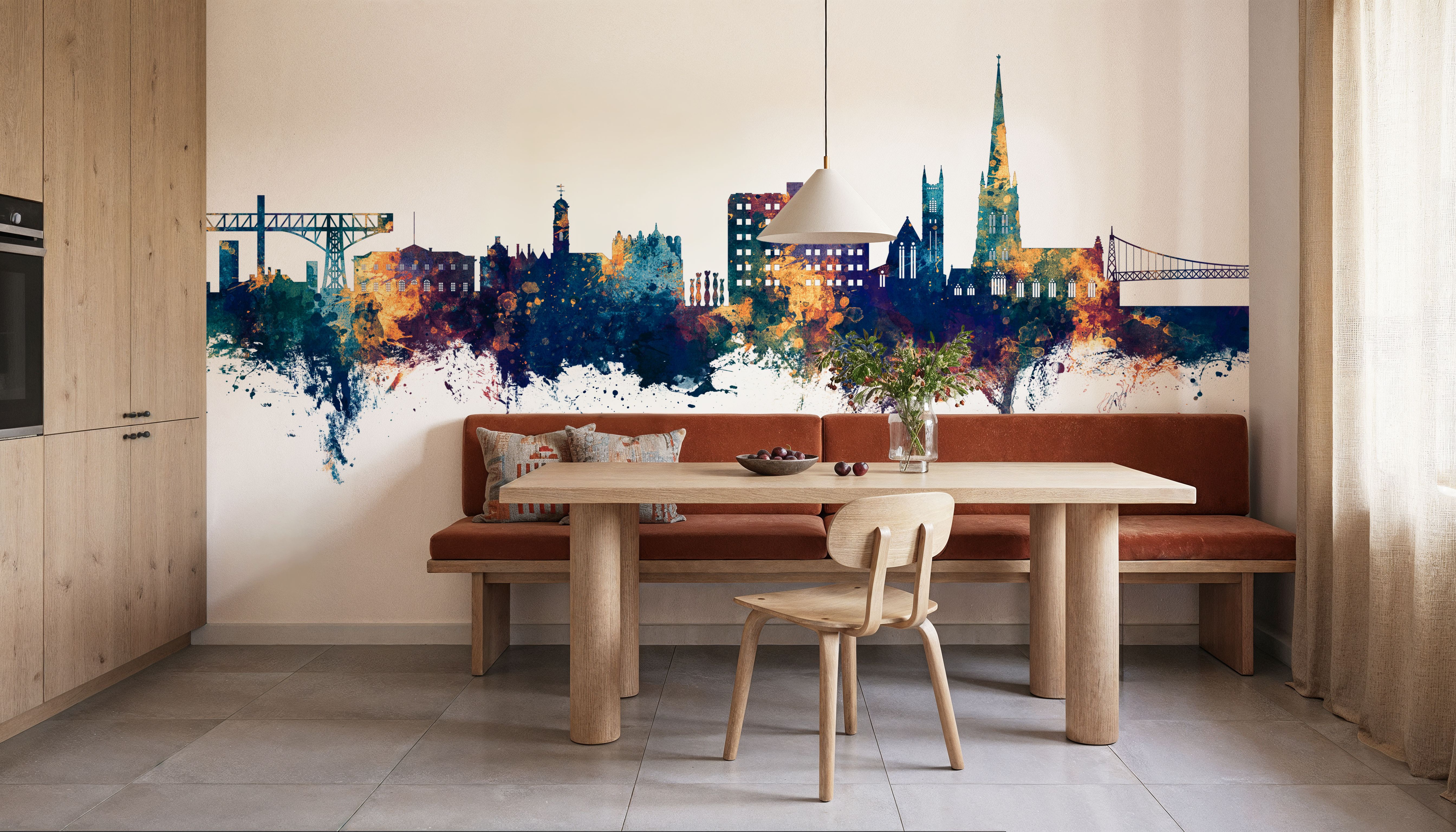 Warrington England Skyline Blue & Bronze