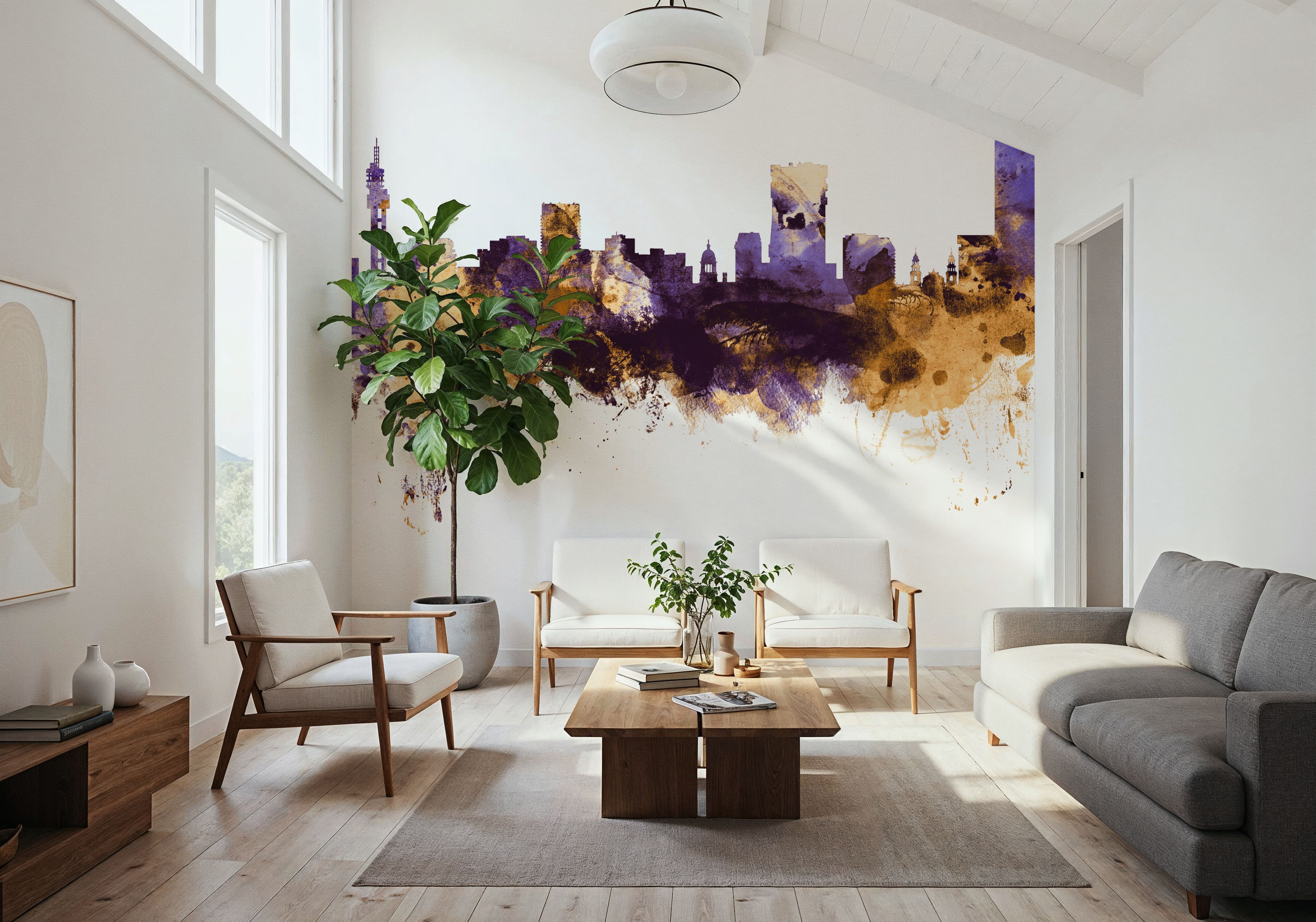 Pretoria South Africa Skyline Purple & Gold