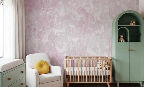 Herbals and Butterflies Double Silhouette Pink