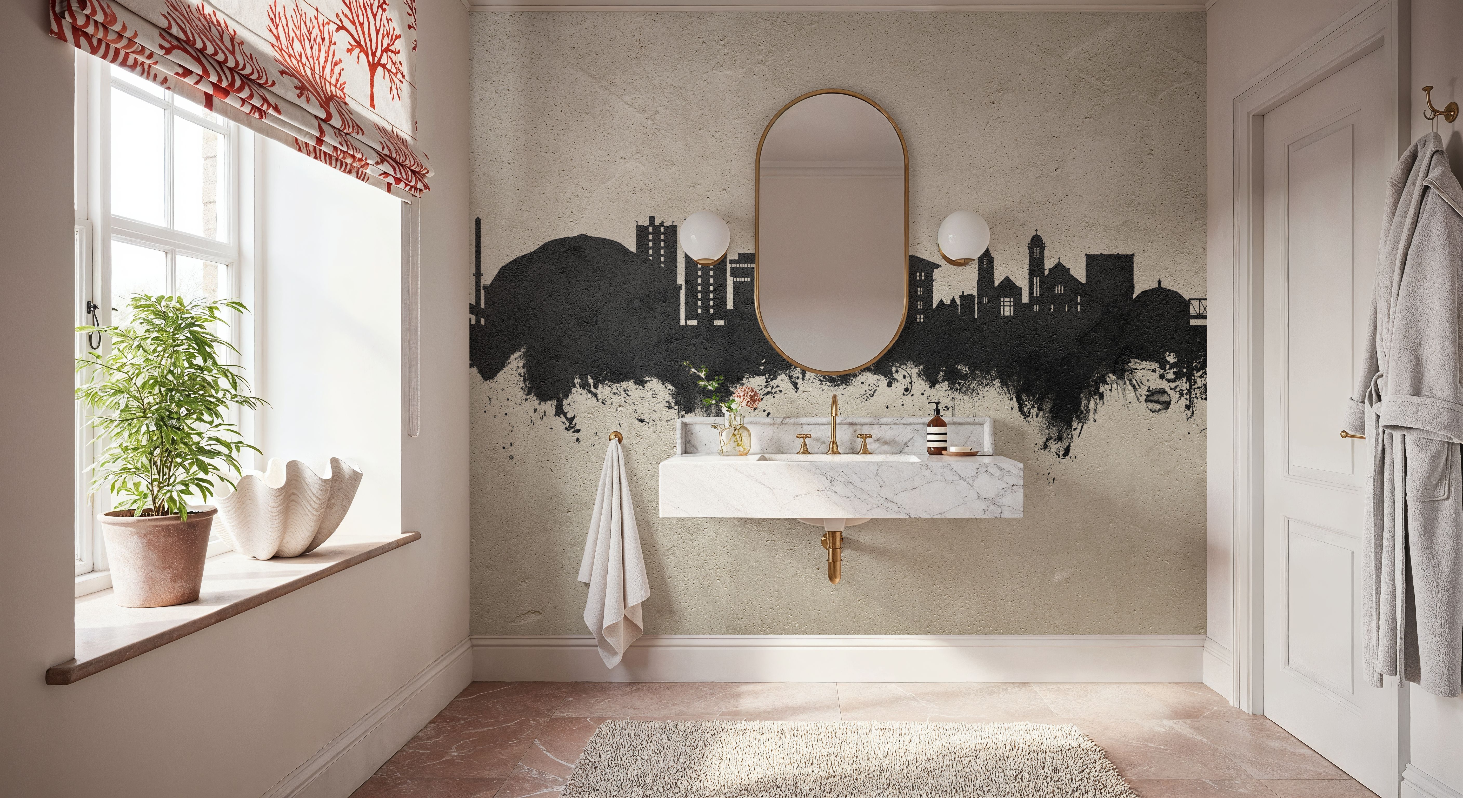 Cedar Falls Iowa Skyline Concrete, Wallpaper