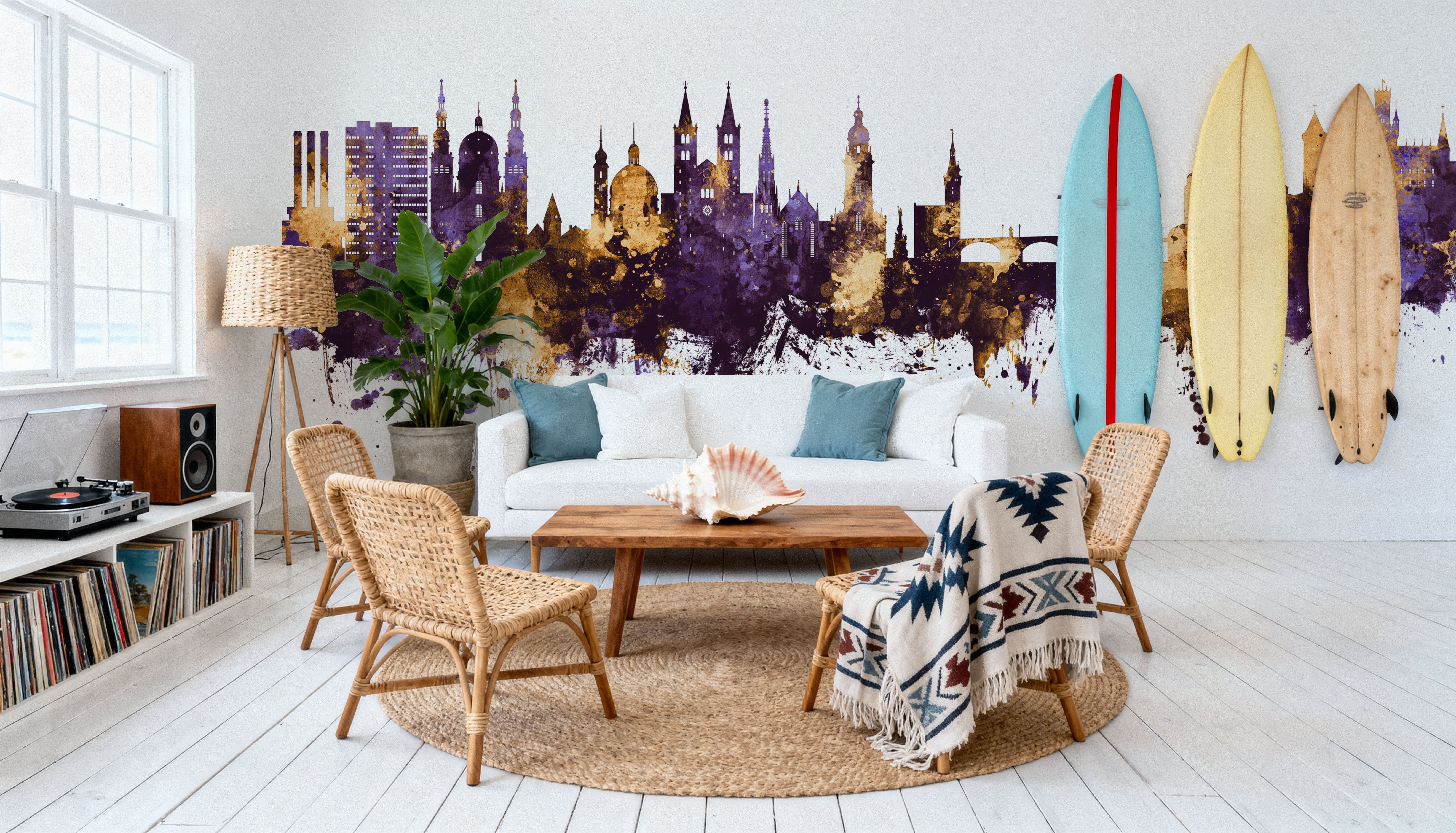 Würzburg Germany Skyline Purple & Gold