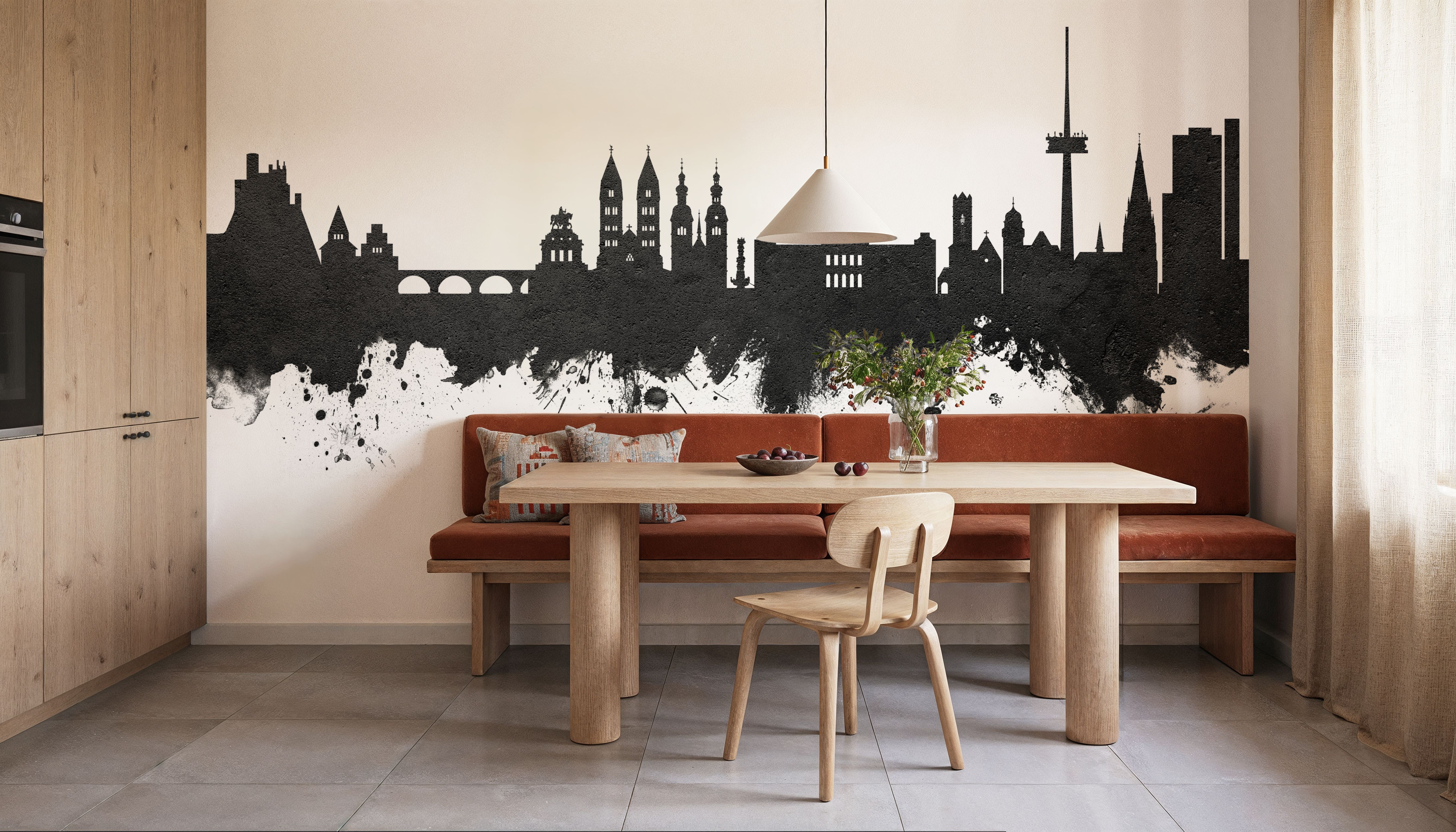 Koblenz Germany Skyline Black & White