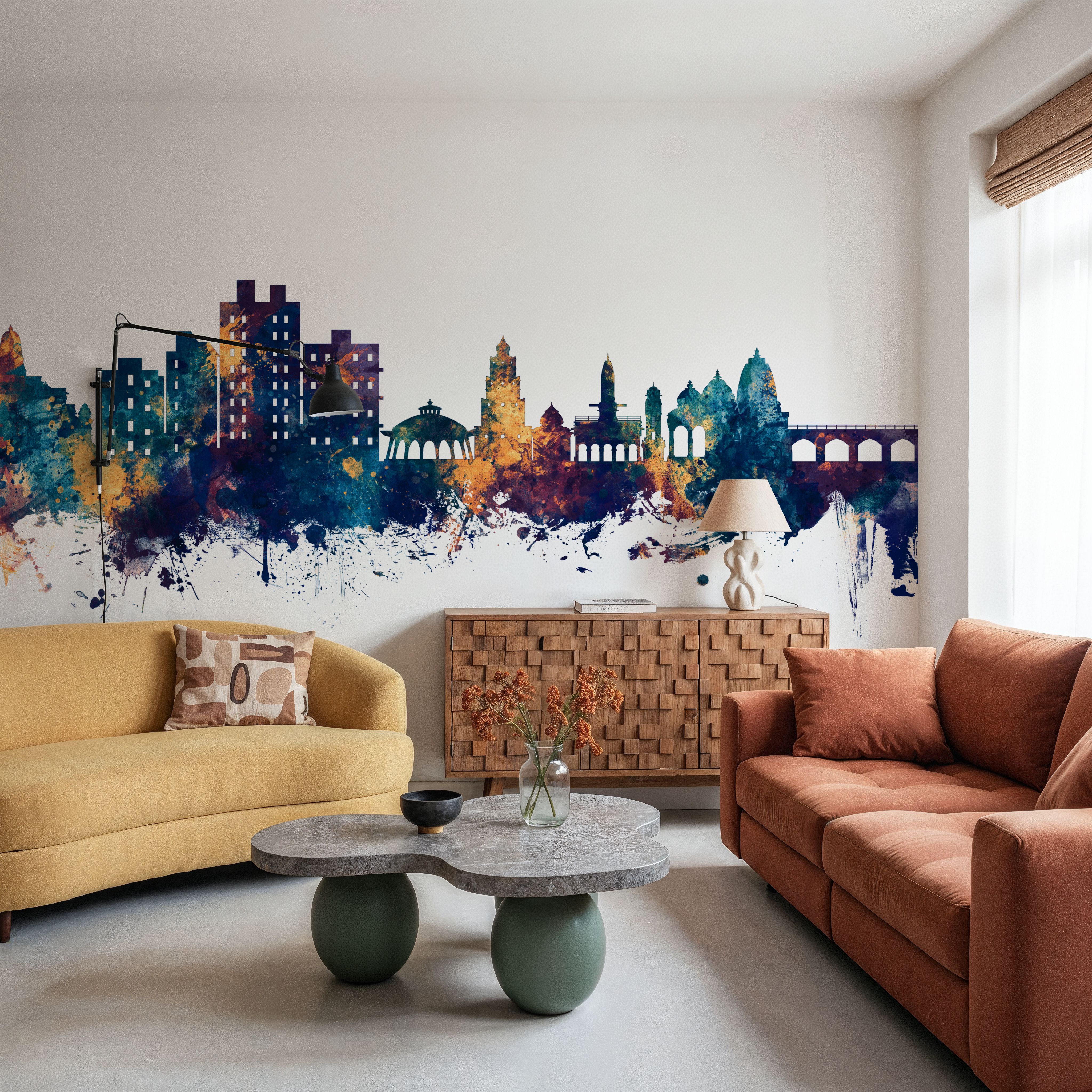 Nashik India Skyline Blue & Bronze