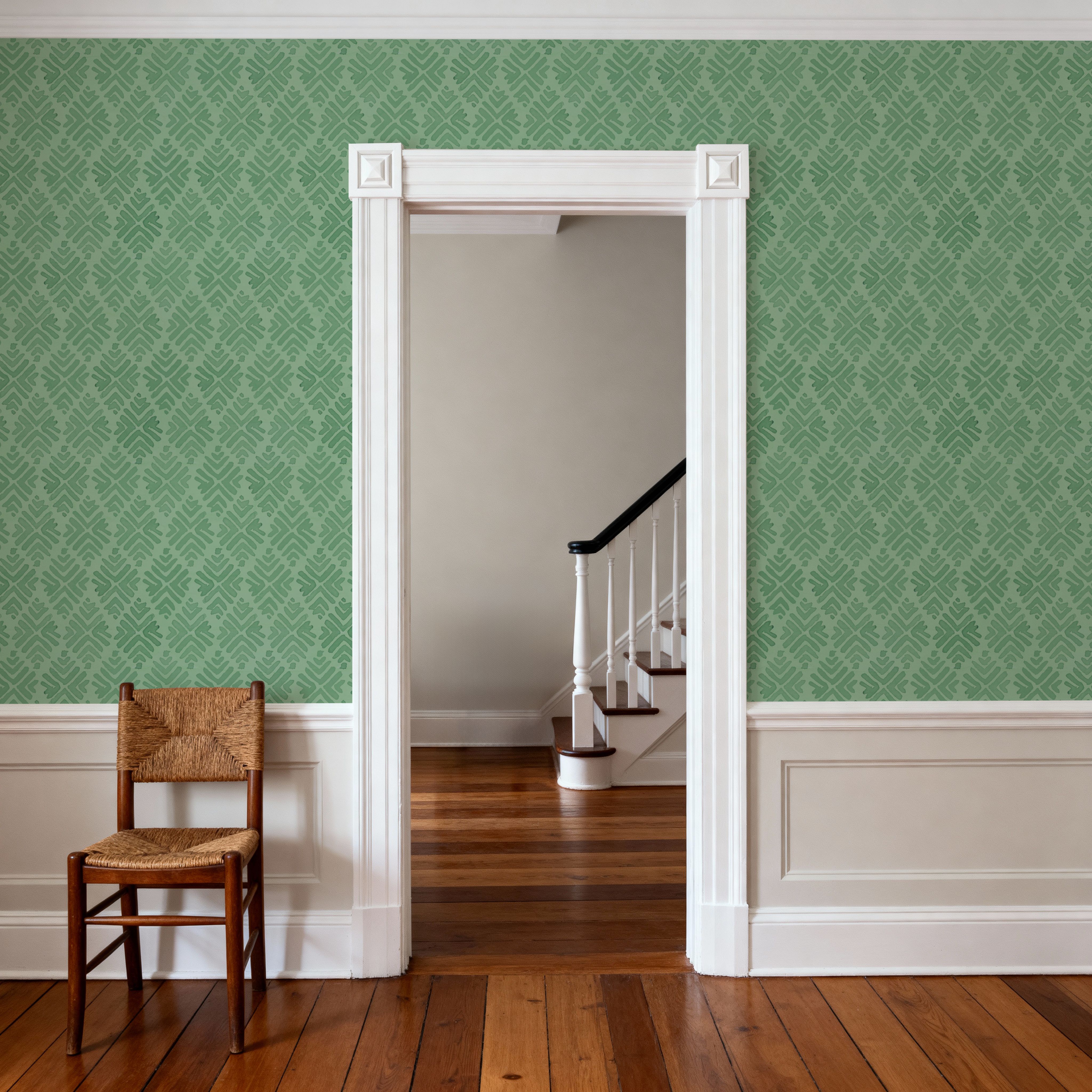 Bohemian Leaves Green
