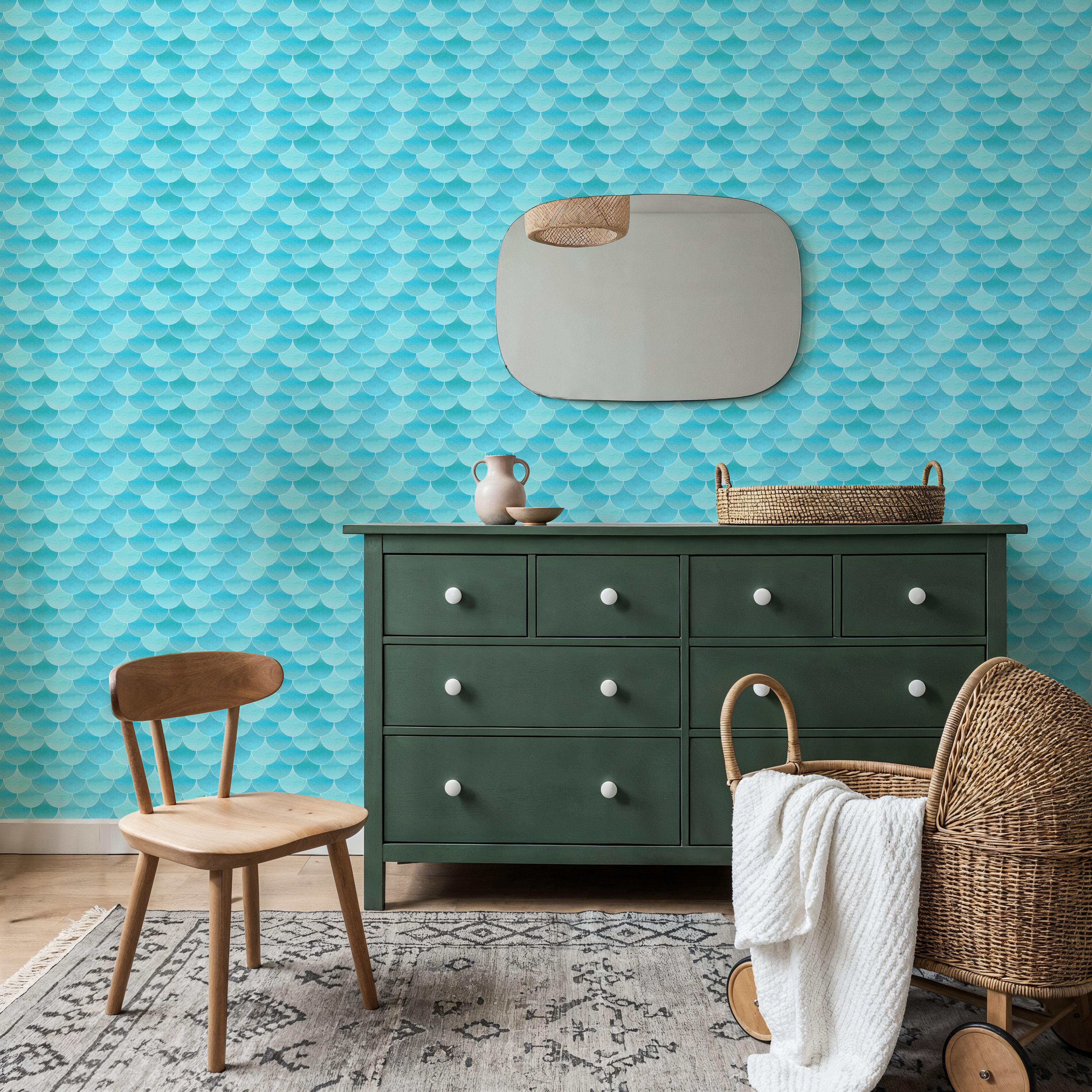 Turquoise Scallops