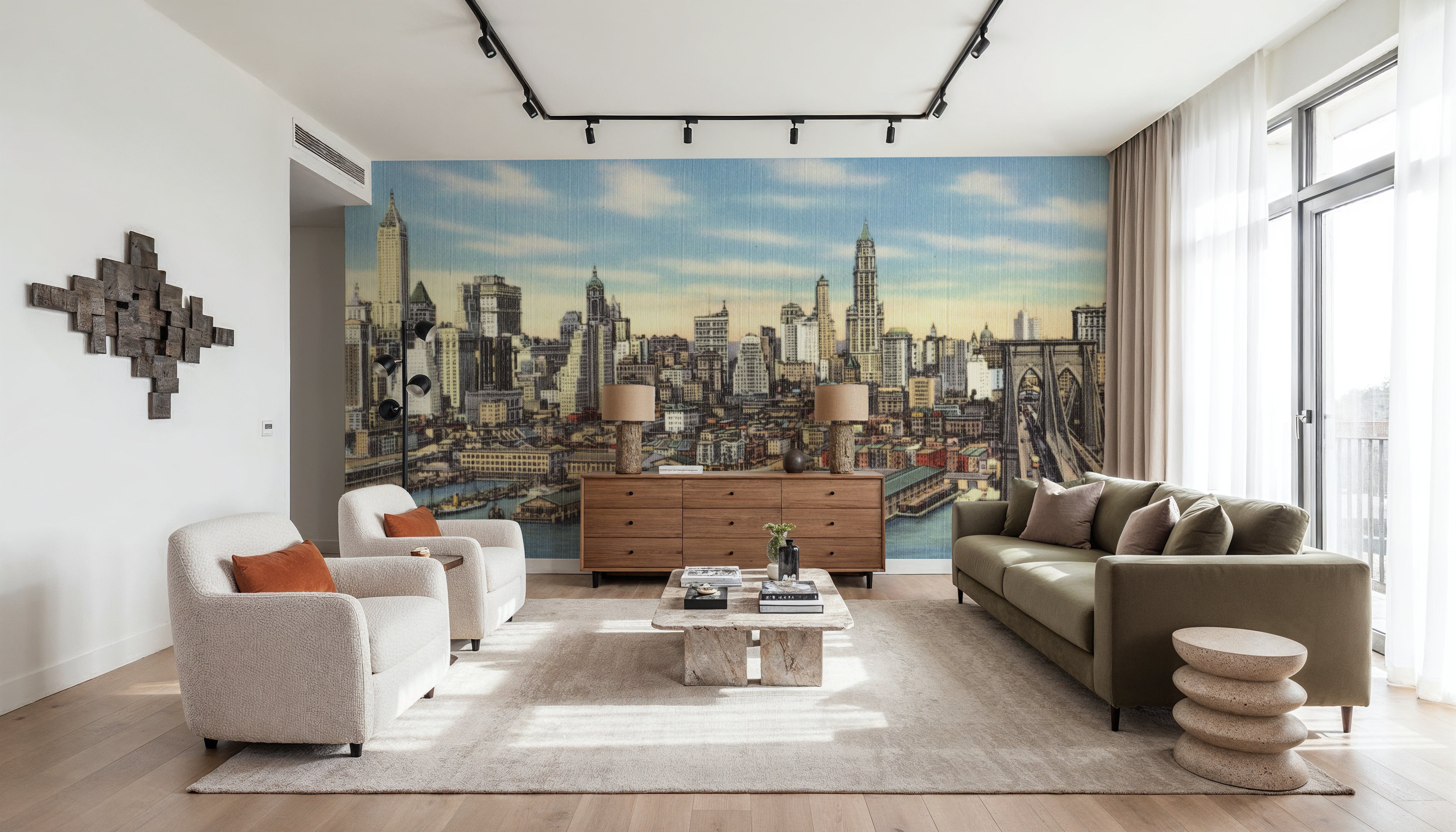 Greetings from Brooklyn - Screenprint Postcard, Wallpaper