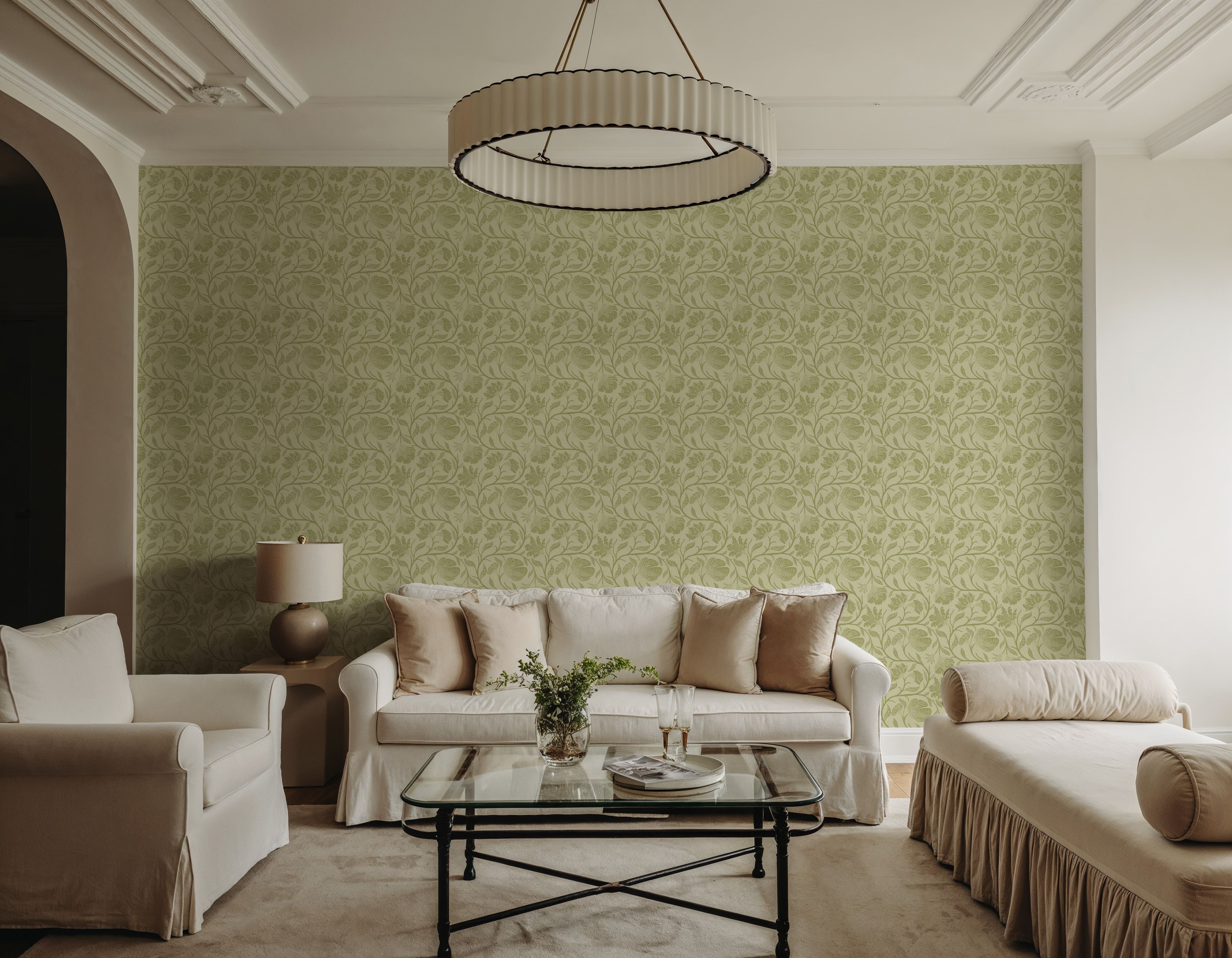 Indial Floral, Pistachio