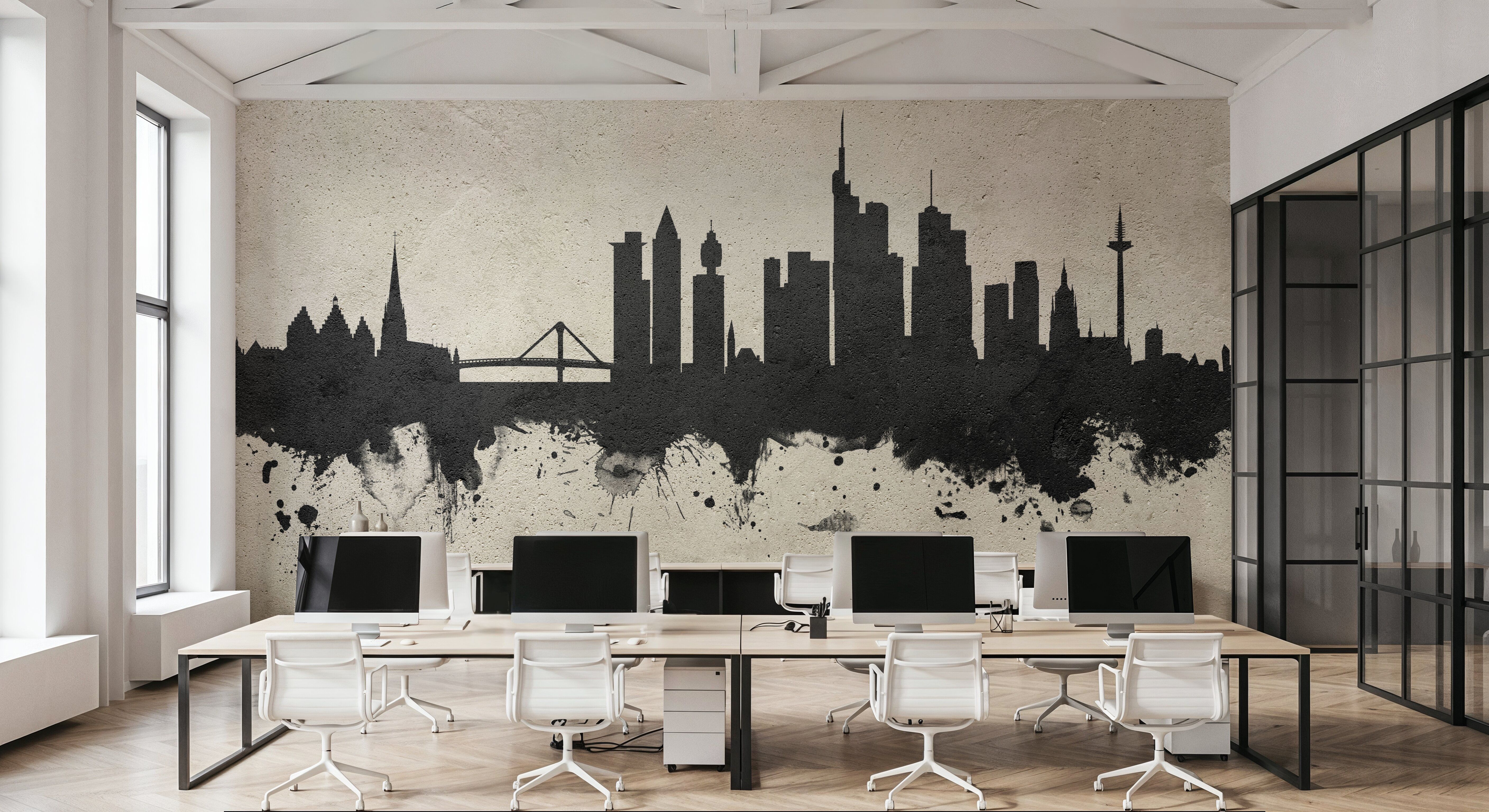 Frankfurt Skyline Concrete, Wallpaper