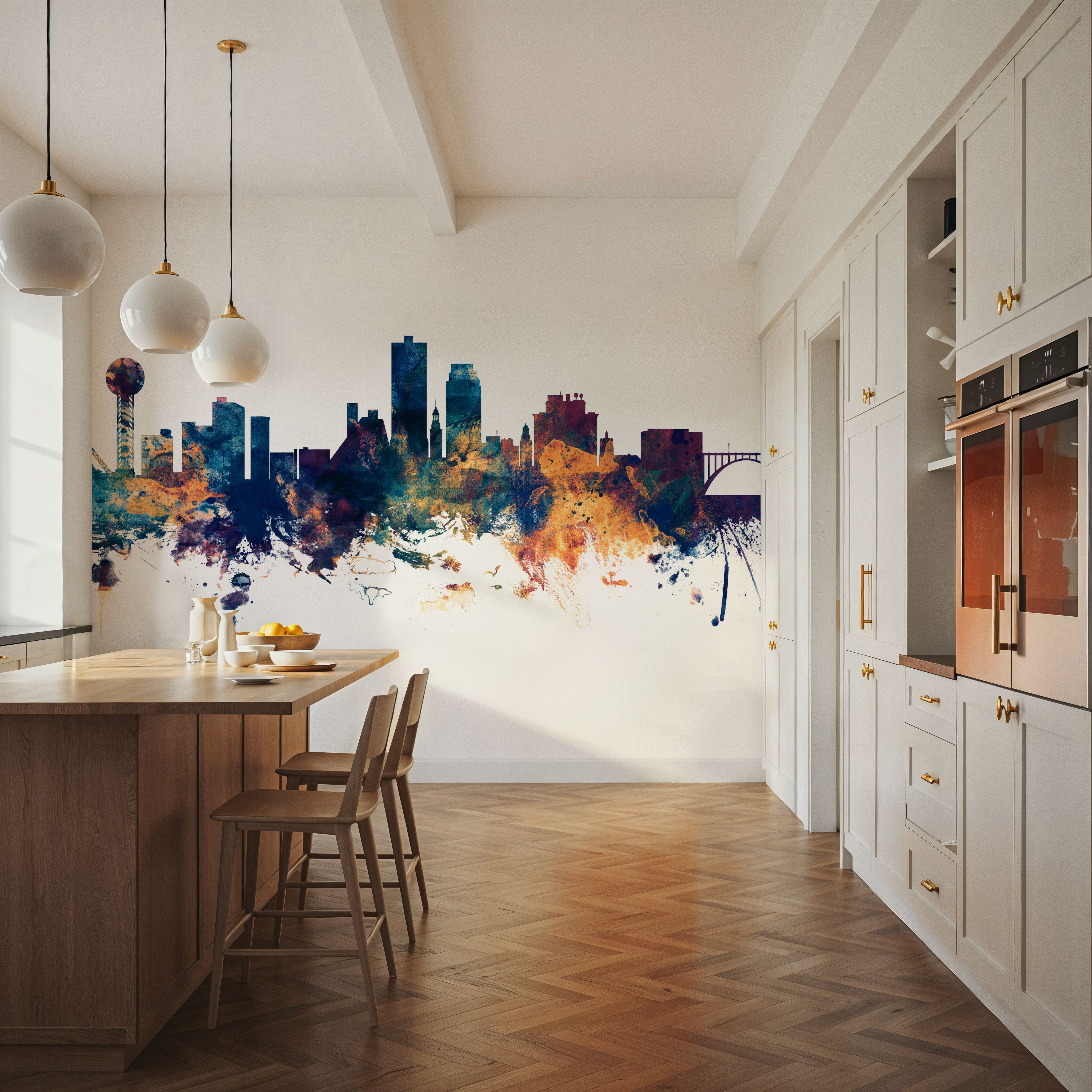 Knoxville Tennessee Skyline Blue & Bronze