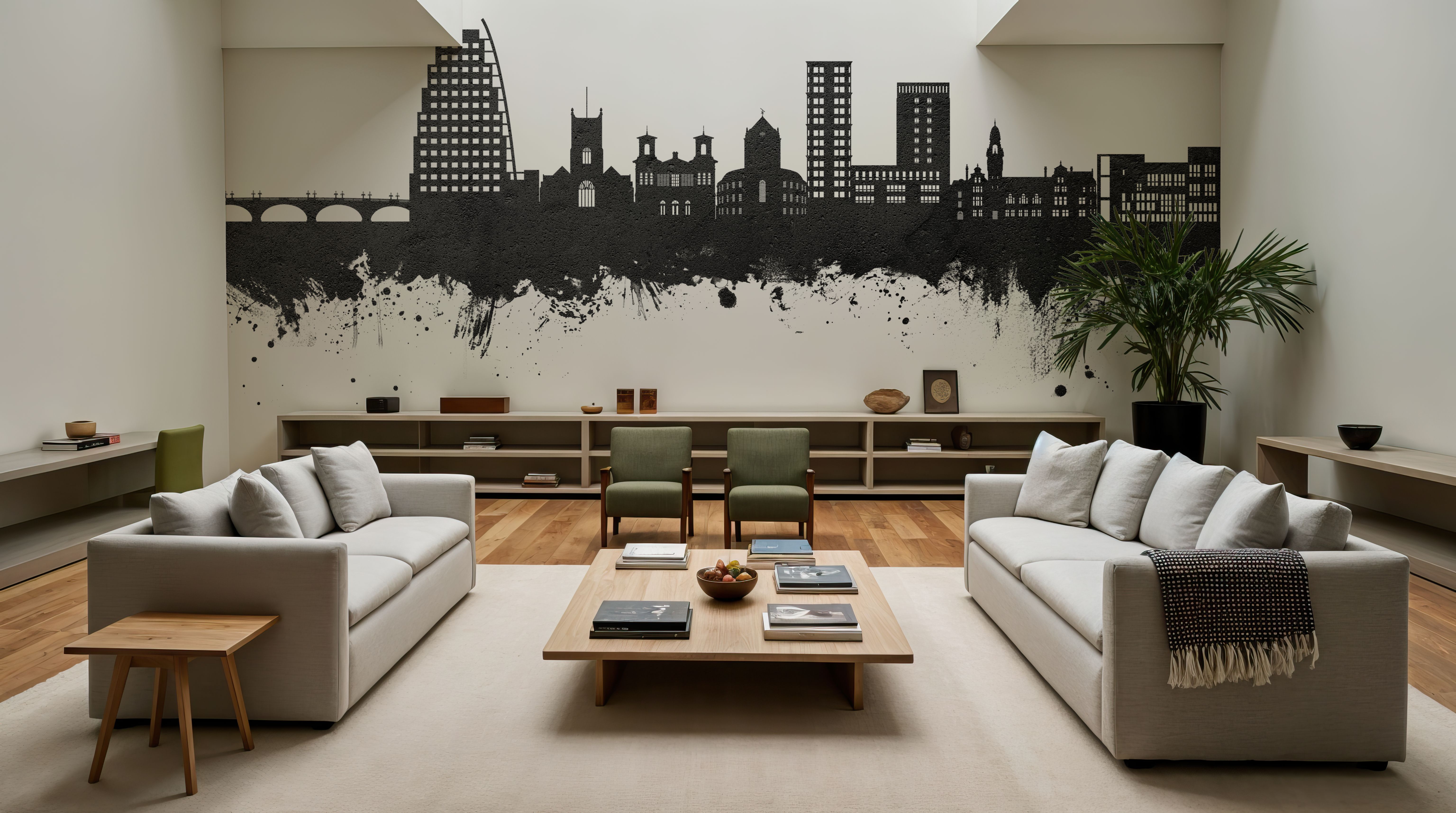 Kingston upon Thames England Skyline Black & White, Wallpaper