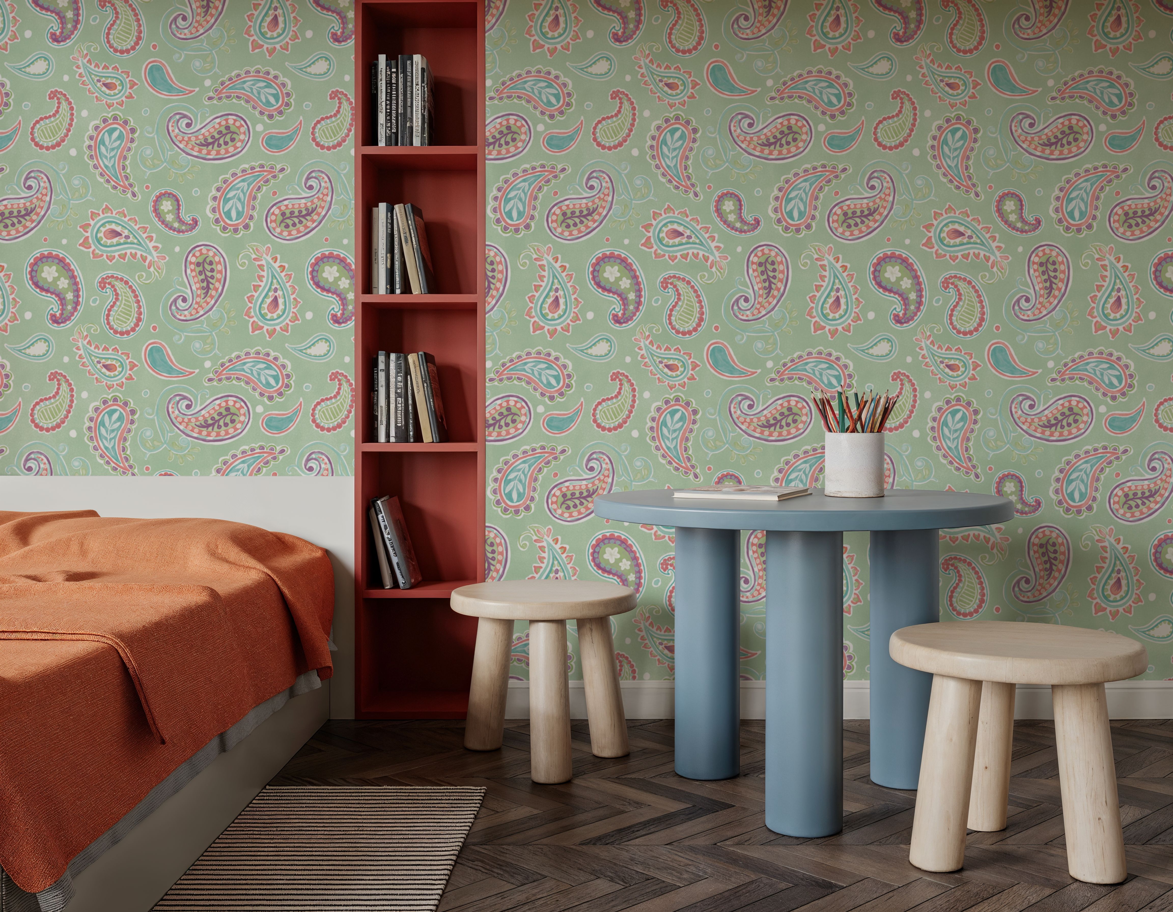 Cacti Paisley Green