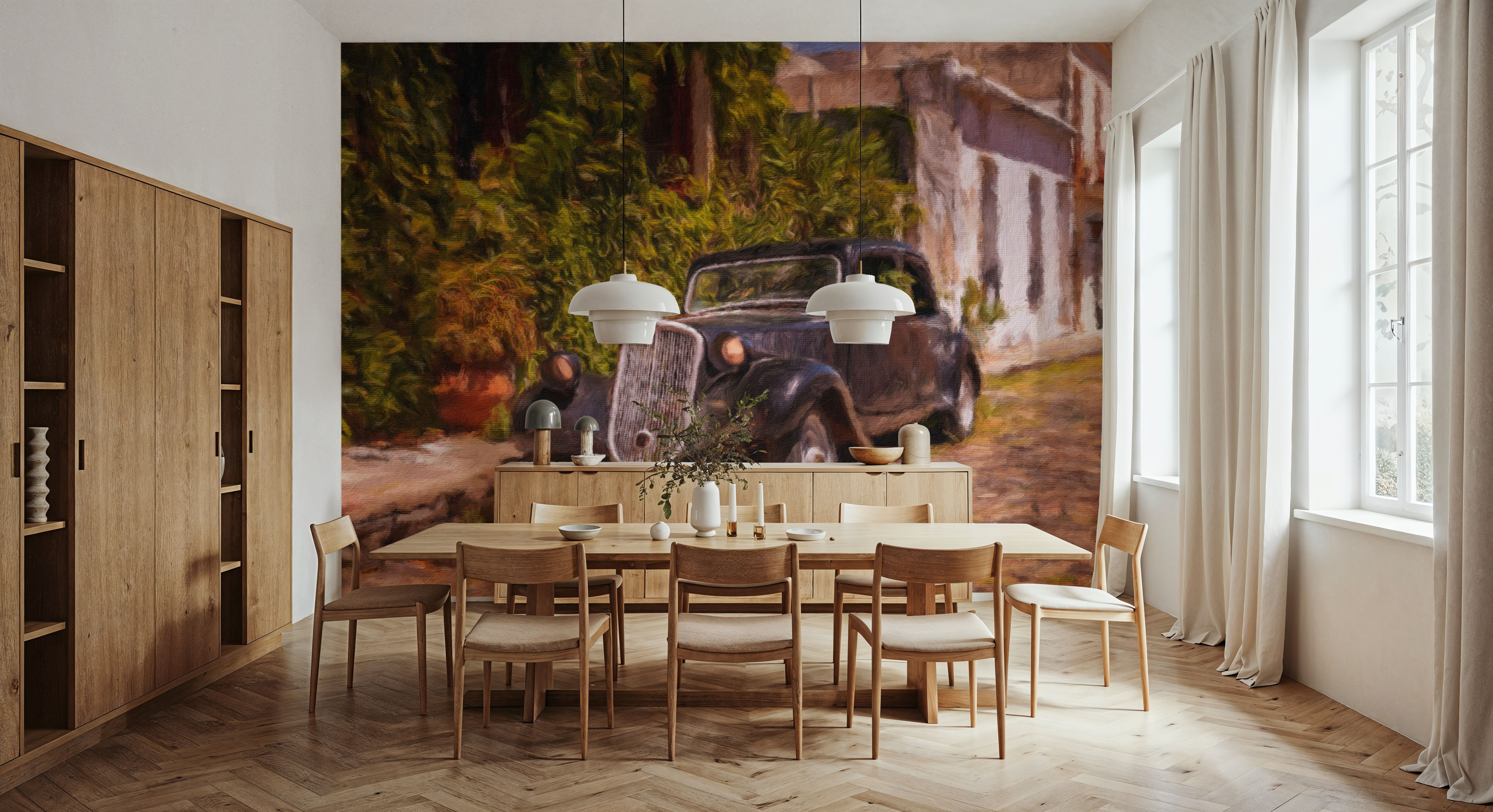 Antique Car Uruguay on Canvas