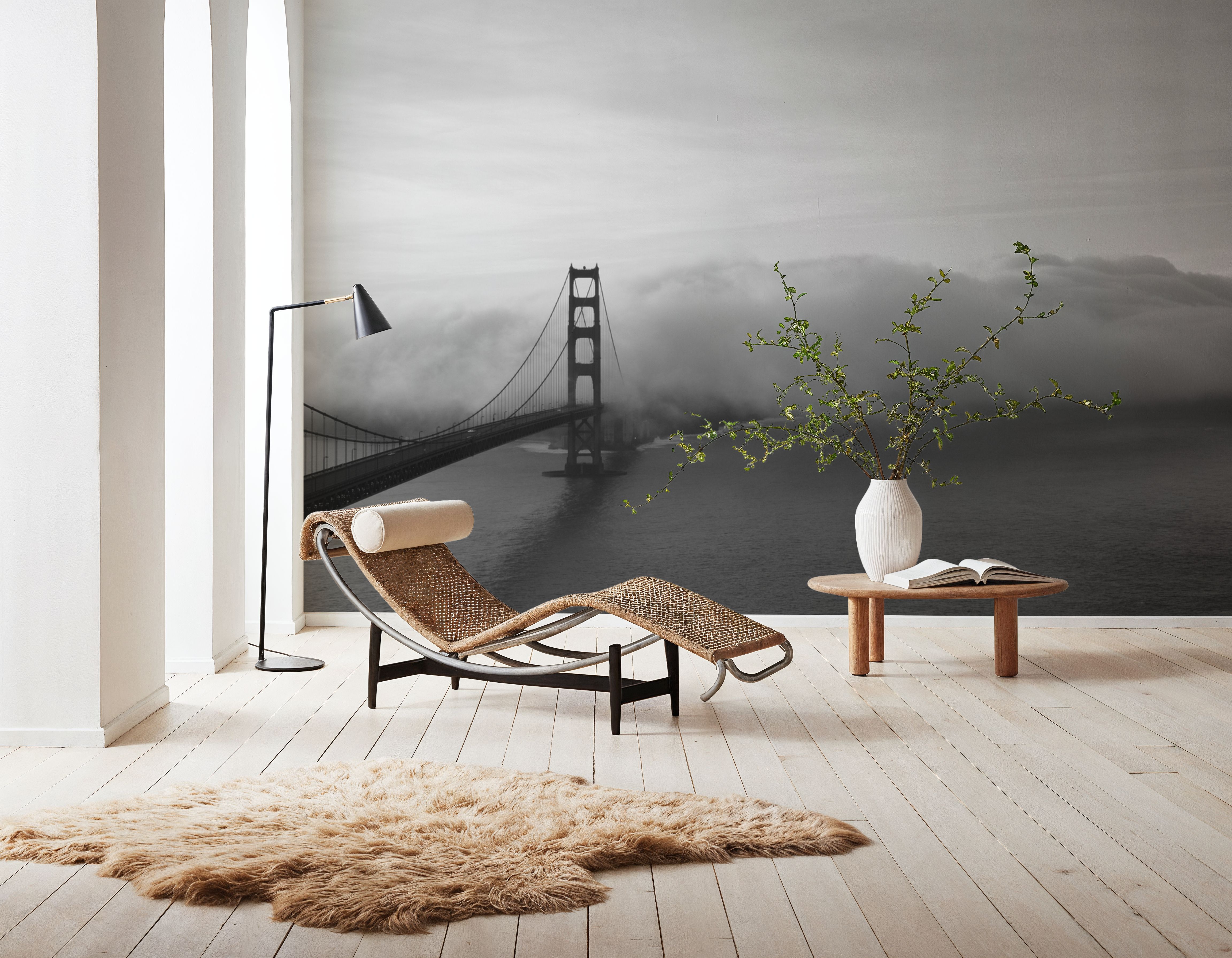 Foggy Bridge Silhouette