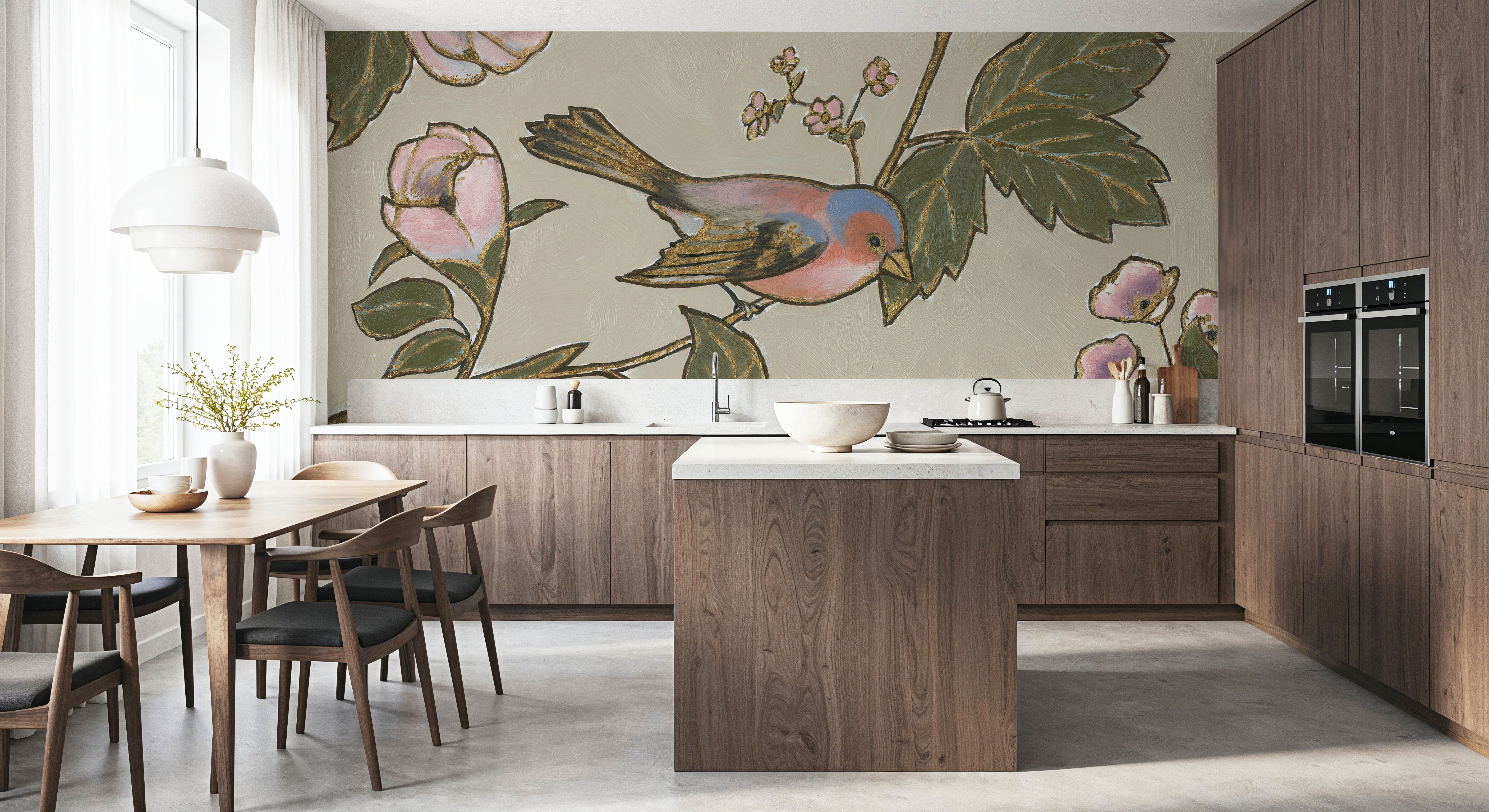 Golden Aviary II, Papier peint