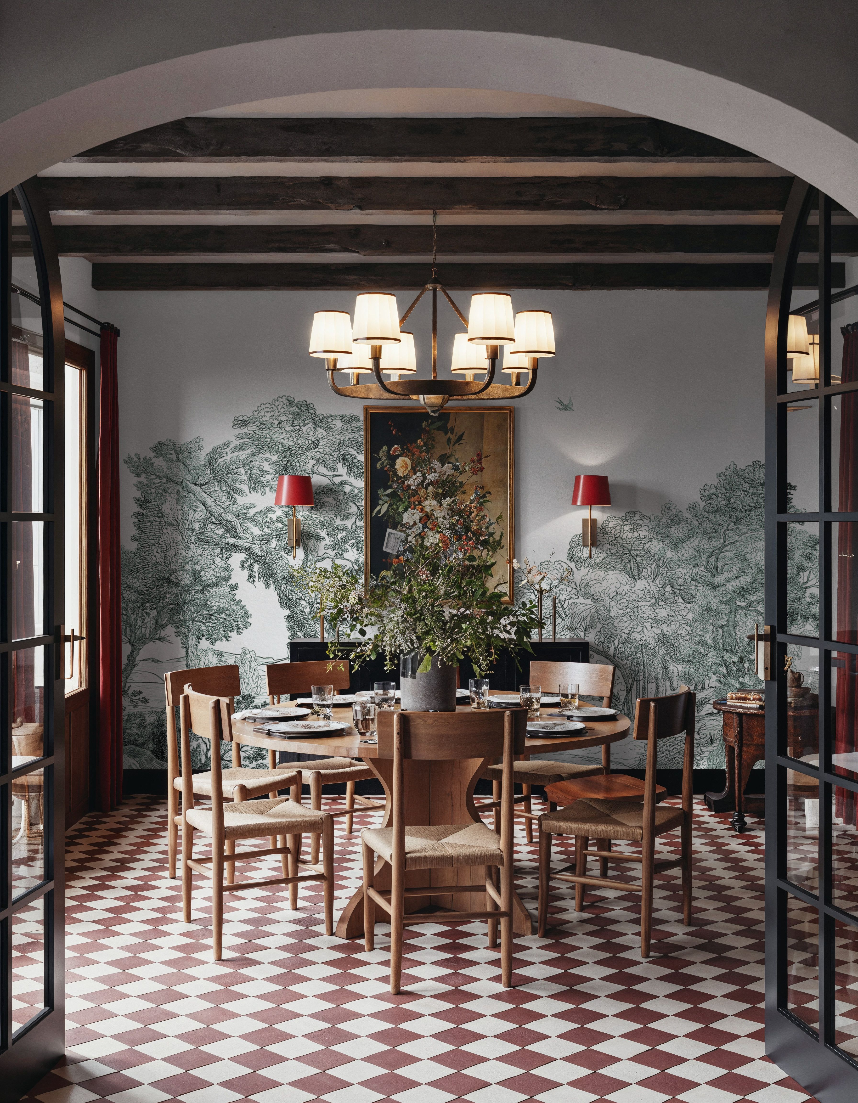 French Landscape, Forest Green