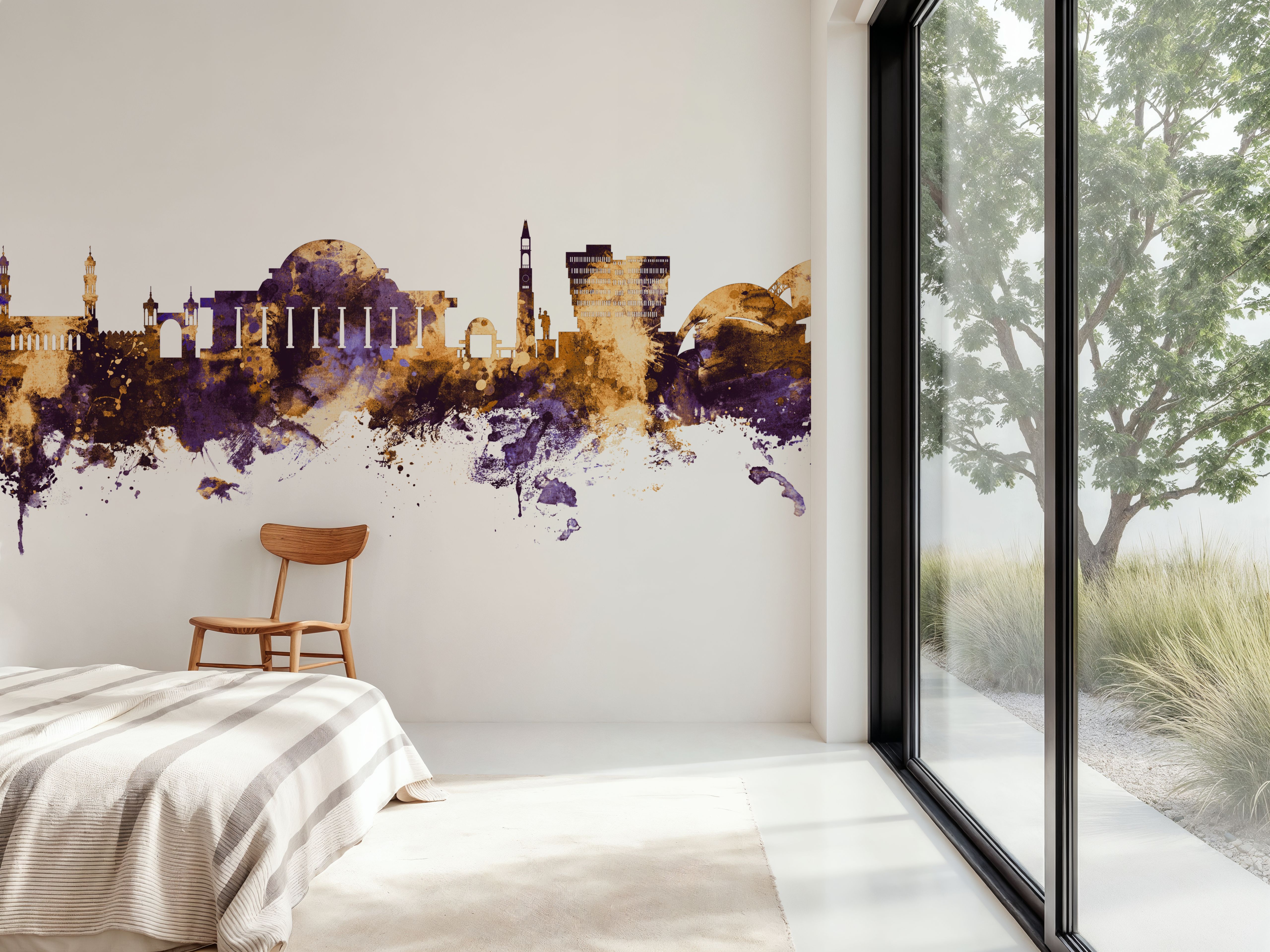 Lilongwe Malawi Skyline Purple & Gold