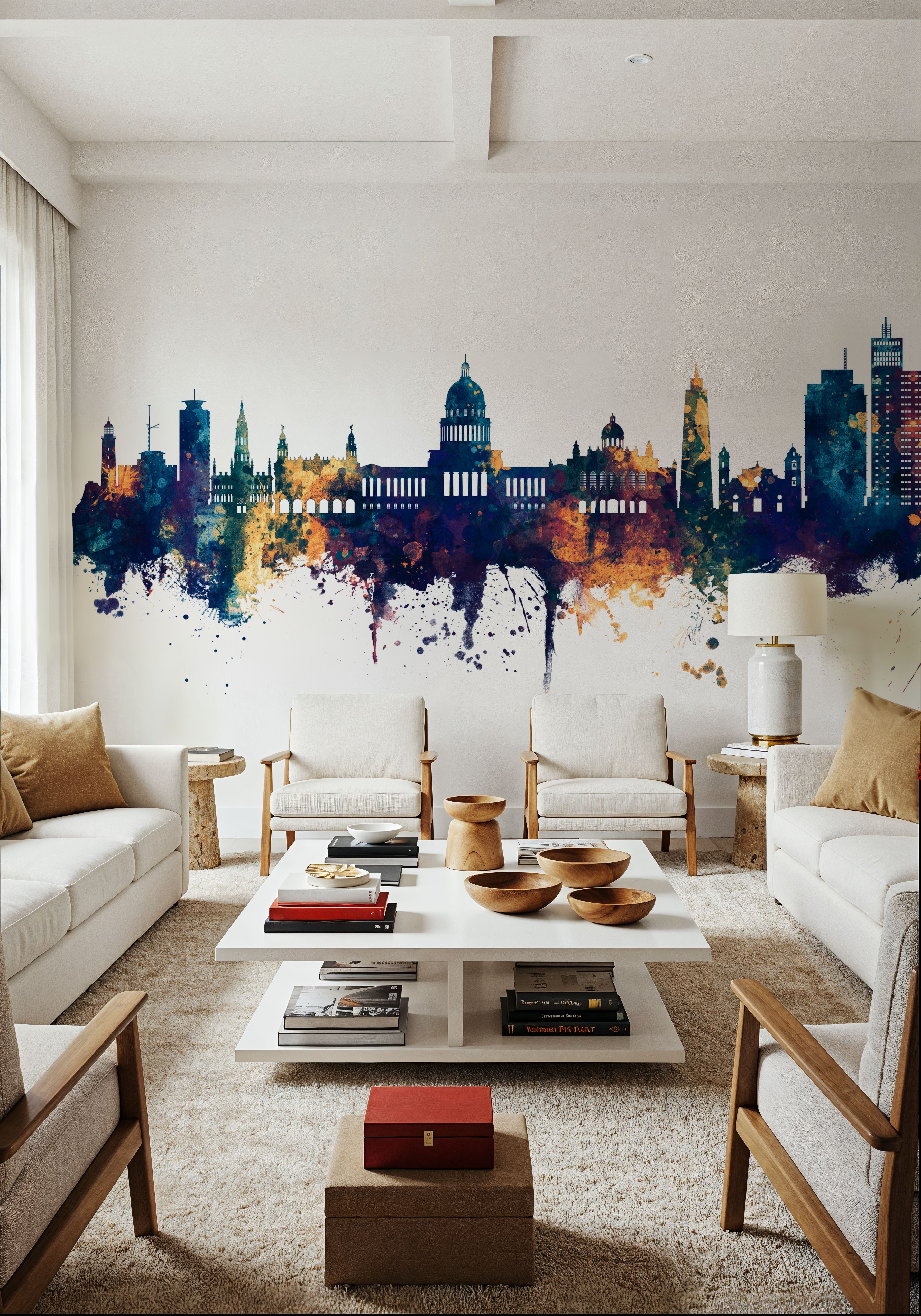 Havana Cuba Skyline Blue & Bronze