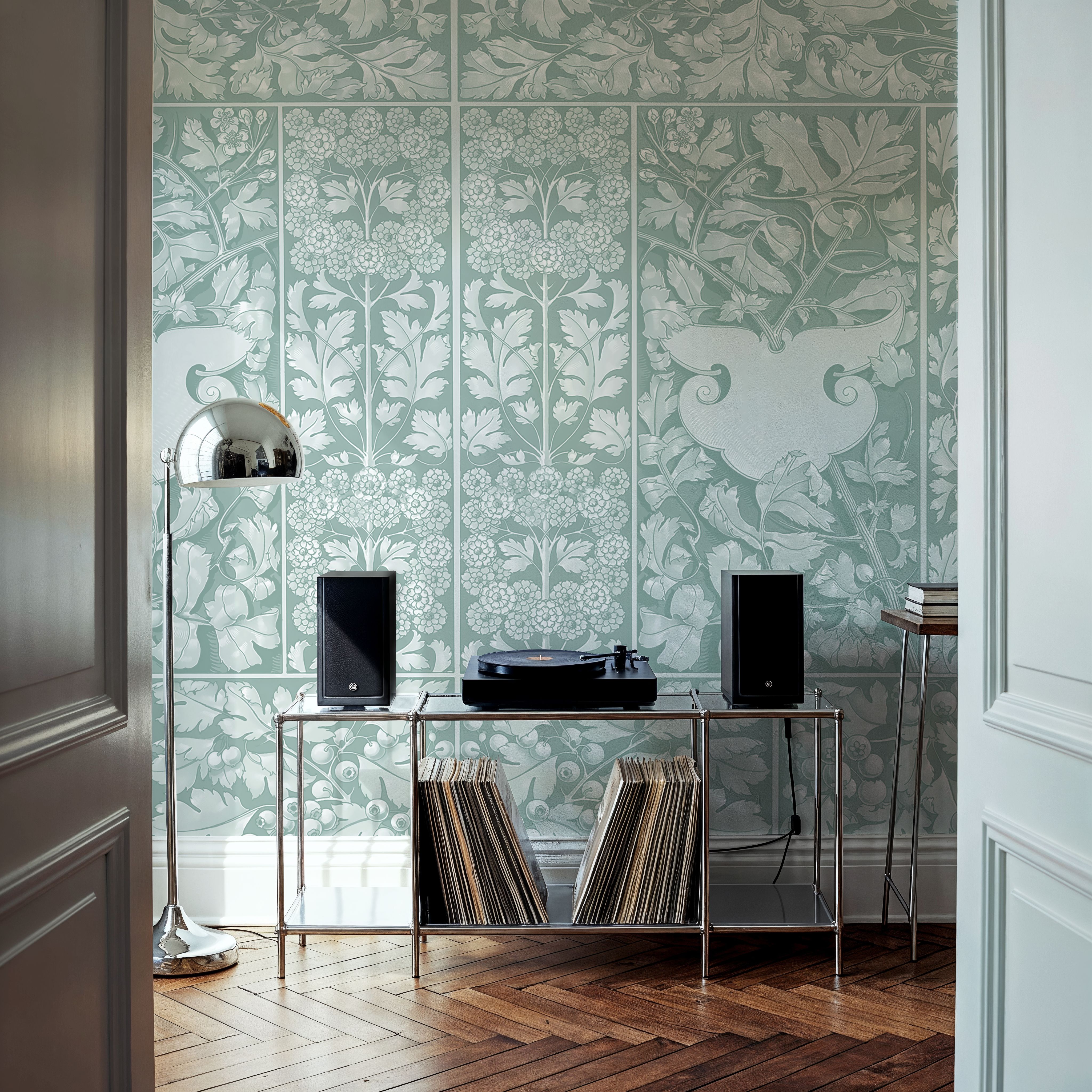 Flowers and Berries Teal