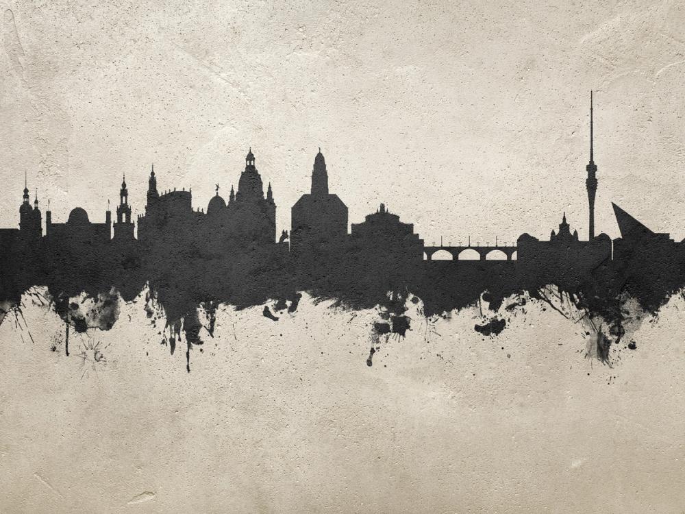 Dresden Germany Skyline Concrete