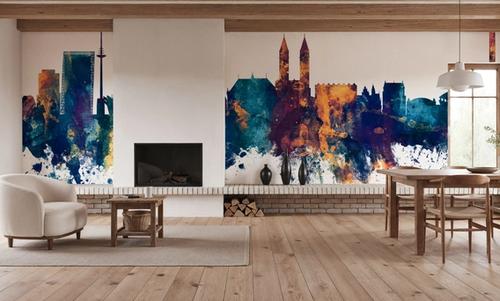 Bremen Germany Skyline Blue & Bronze