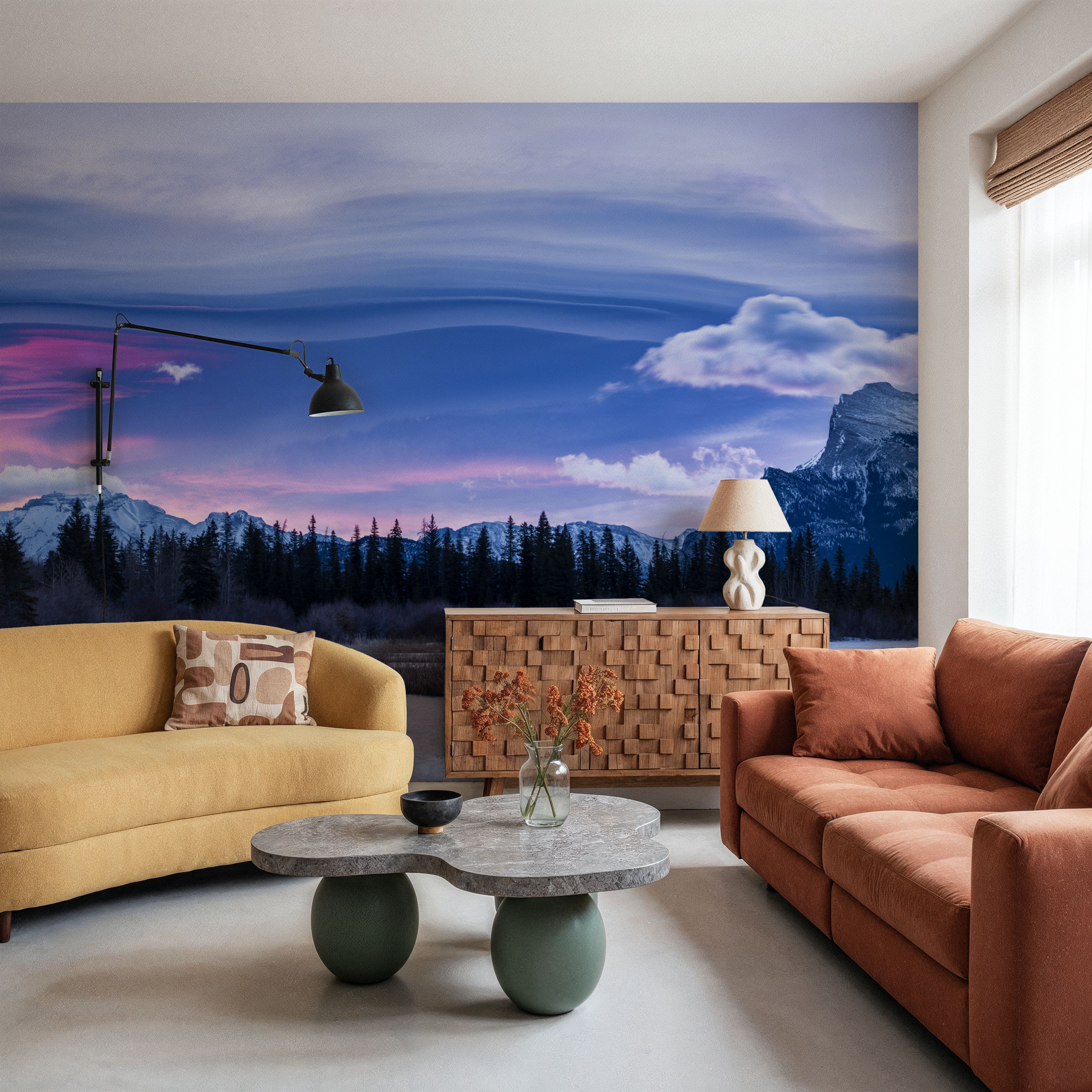 Mount Rundle Pink Sky