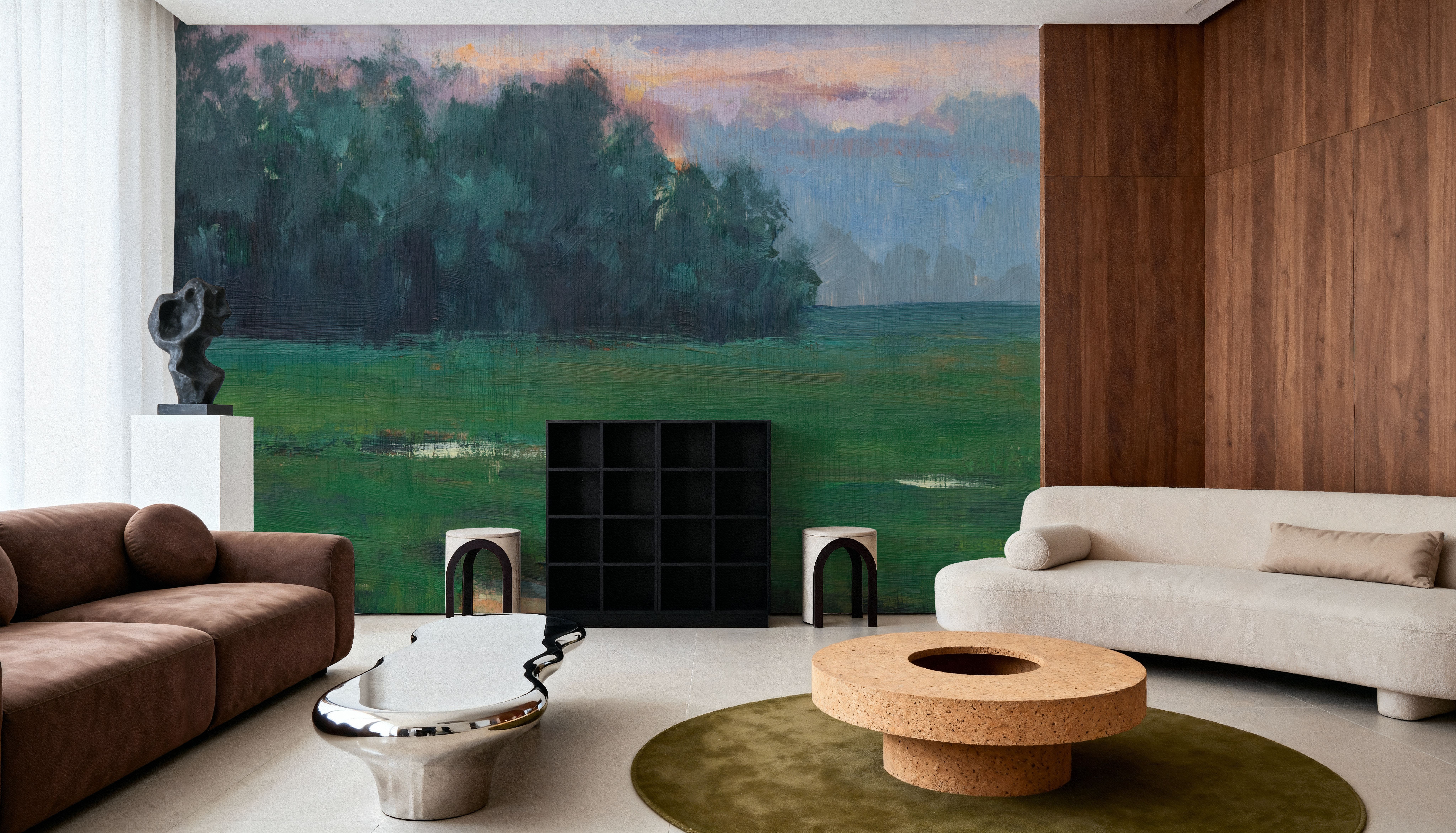 Sunset Over the Marshes, Tapet