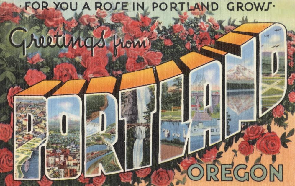 Greetings from Portland - Screenprint Postcard