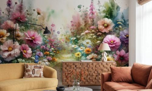 Flower Garden Watercolor