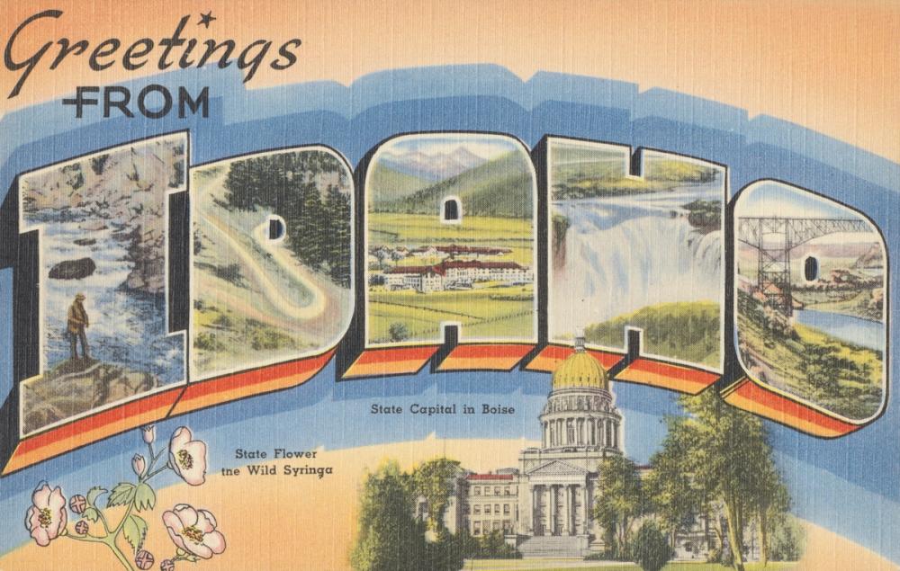 Greetings from Idaho - Screenprint Postcard