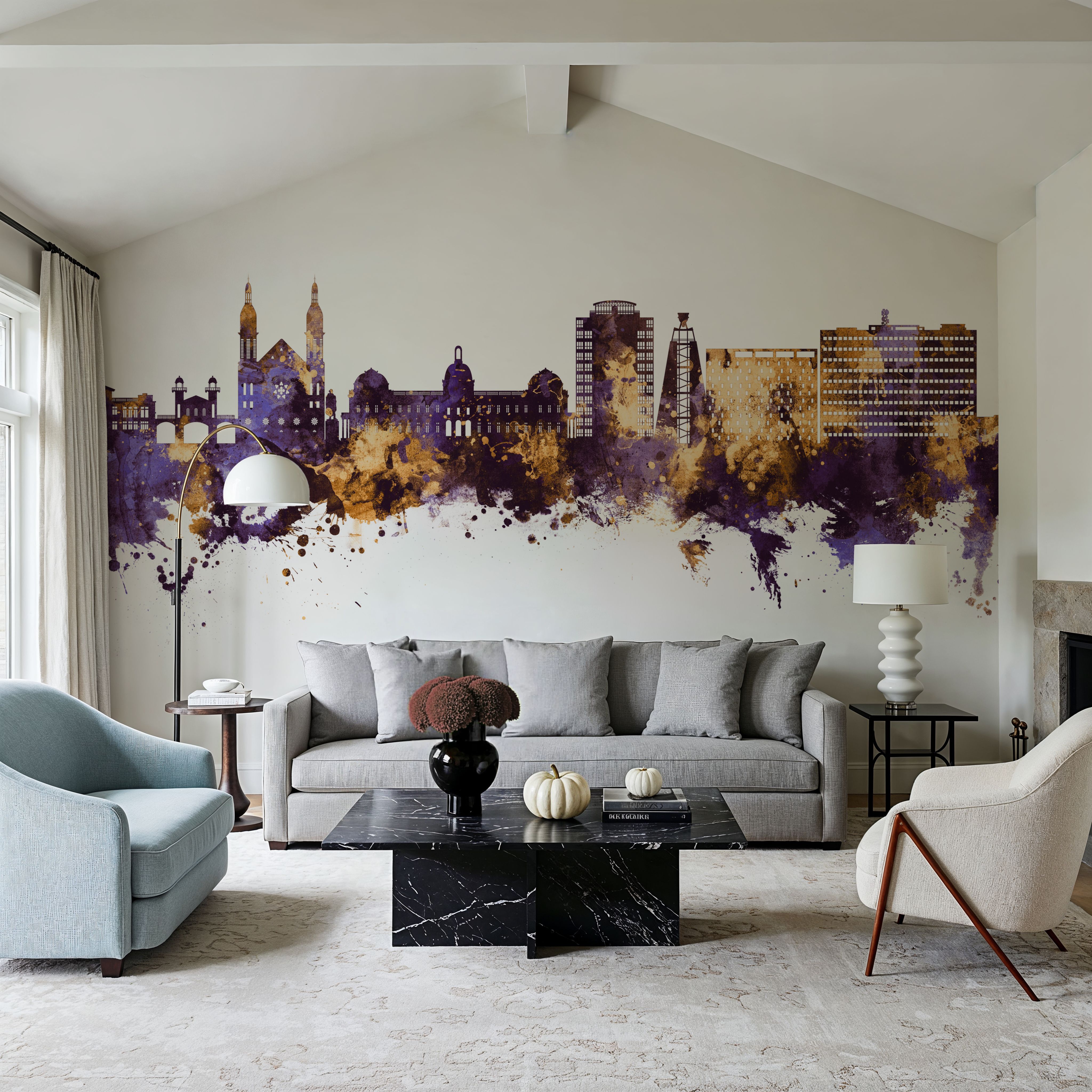 Port-au-Prince Haiti Skyline Purple & Gold