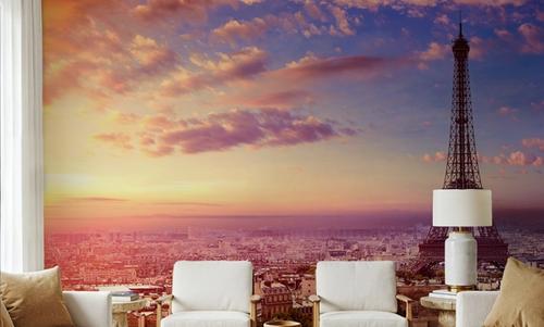 Eiffel Tower Pink Sky
