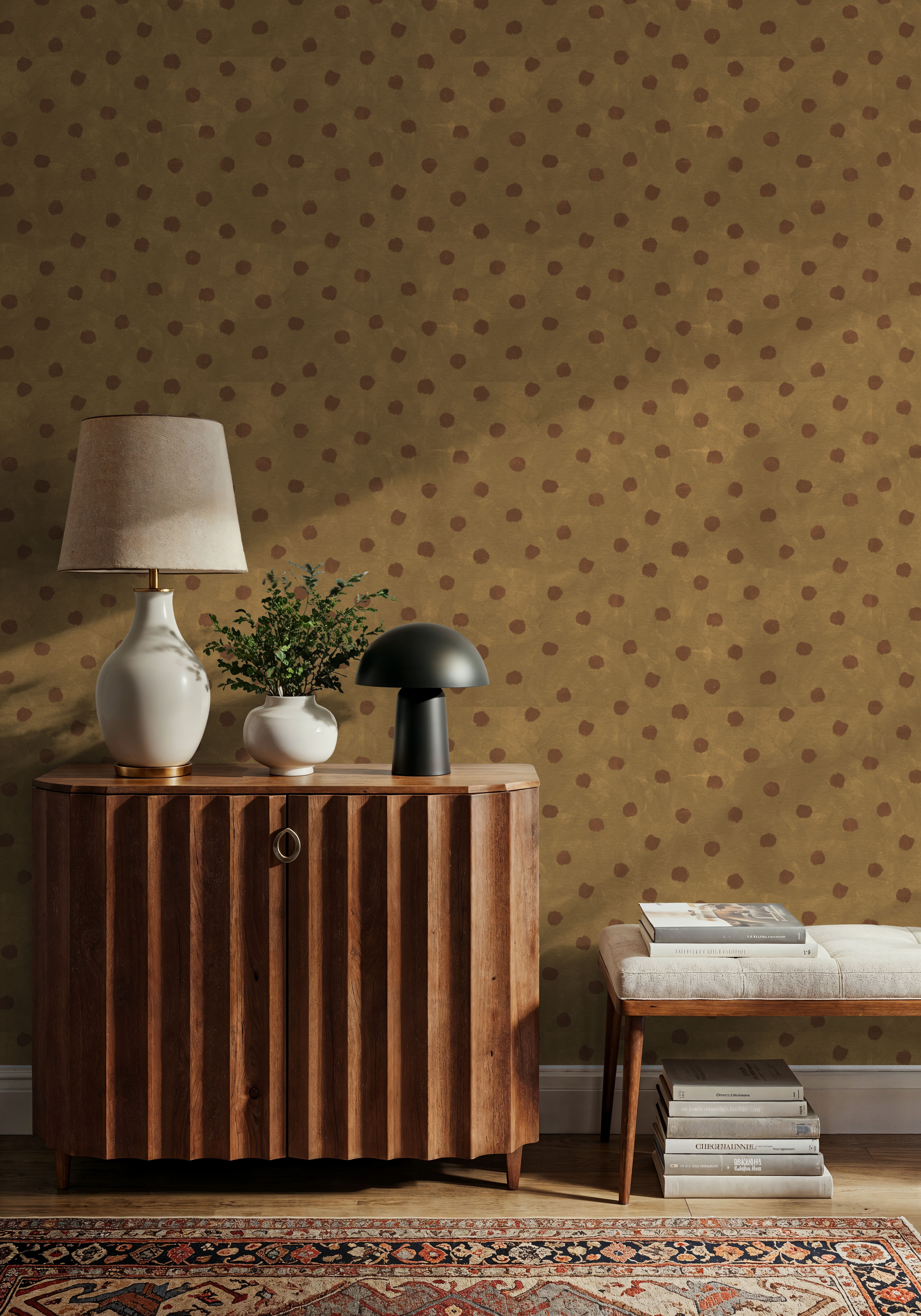 Autumn Dots Khaki