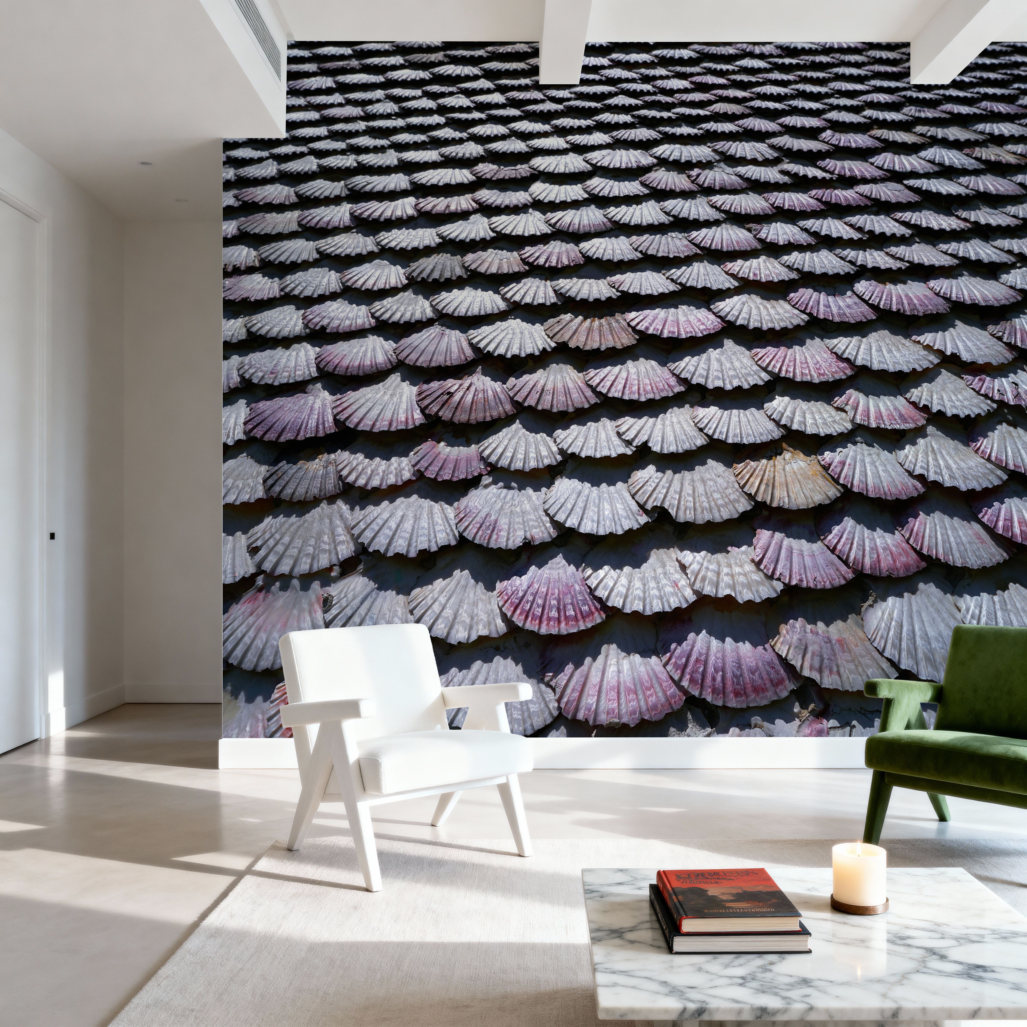 Mauve Seashell Mosaic