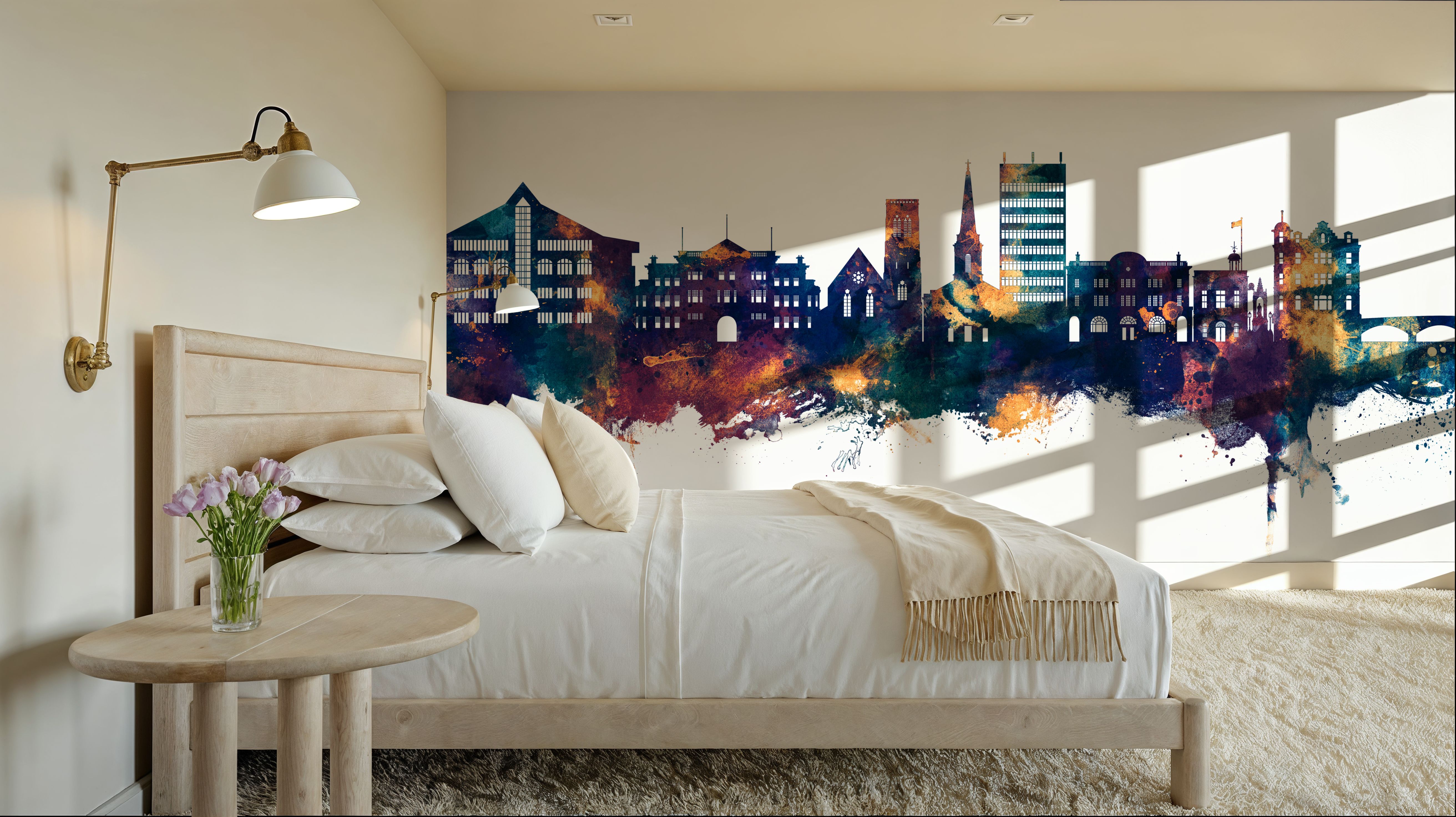 Maidstone England Skyline Blue & Bronze